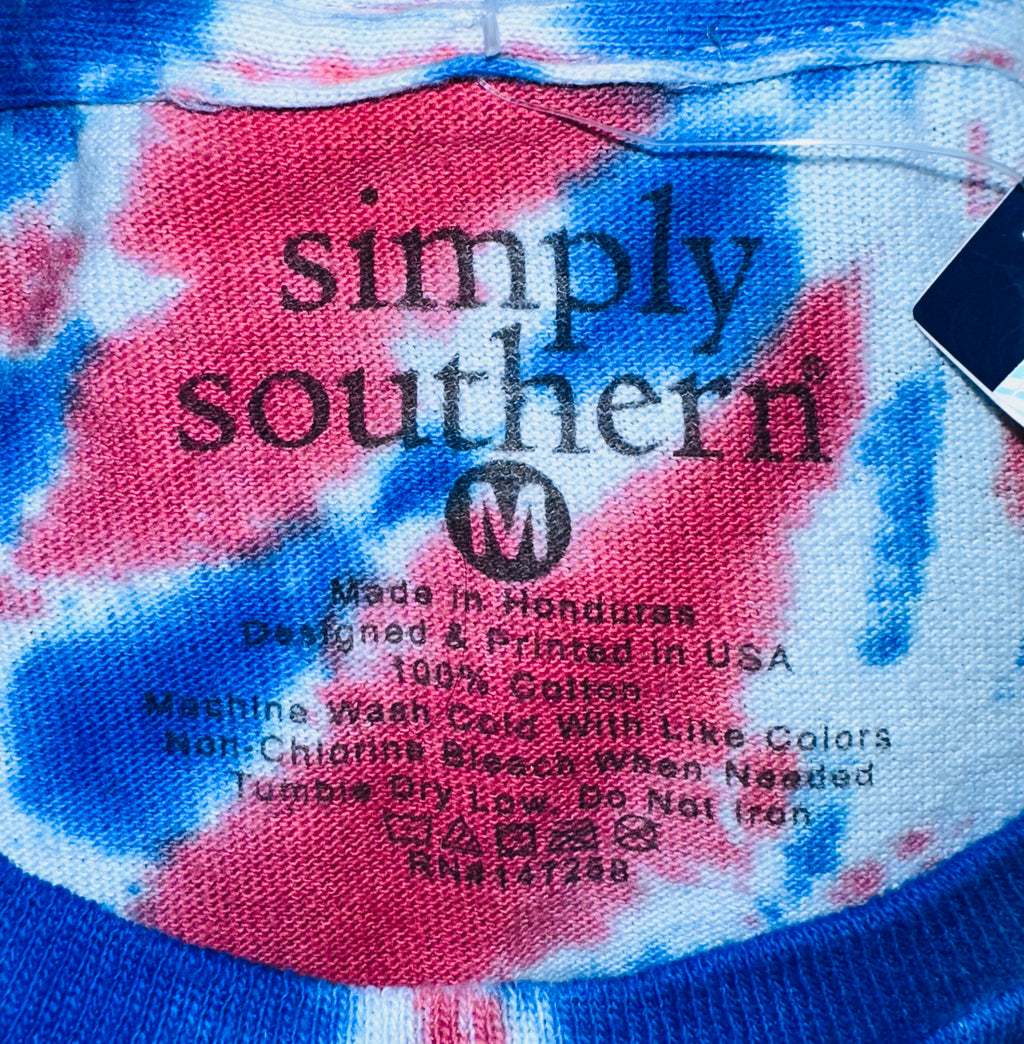 Red White & Blue Tie Dye Team USA Tee, Sz M (NWT)