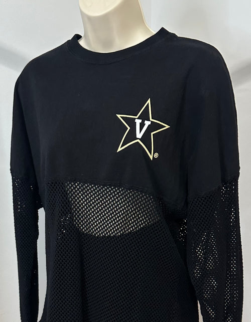 Cropped Mesh Puffy Letter Vandy Shirt