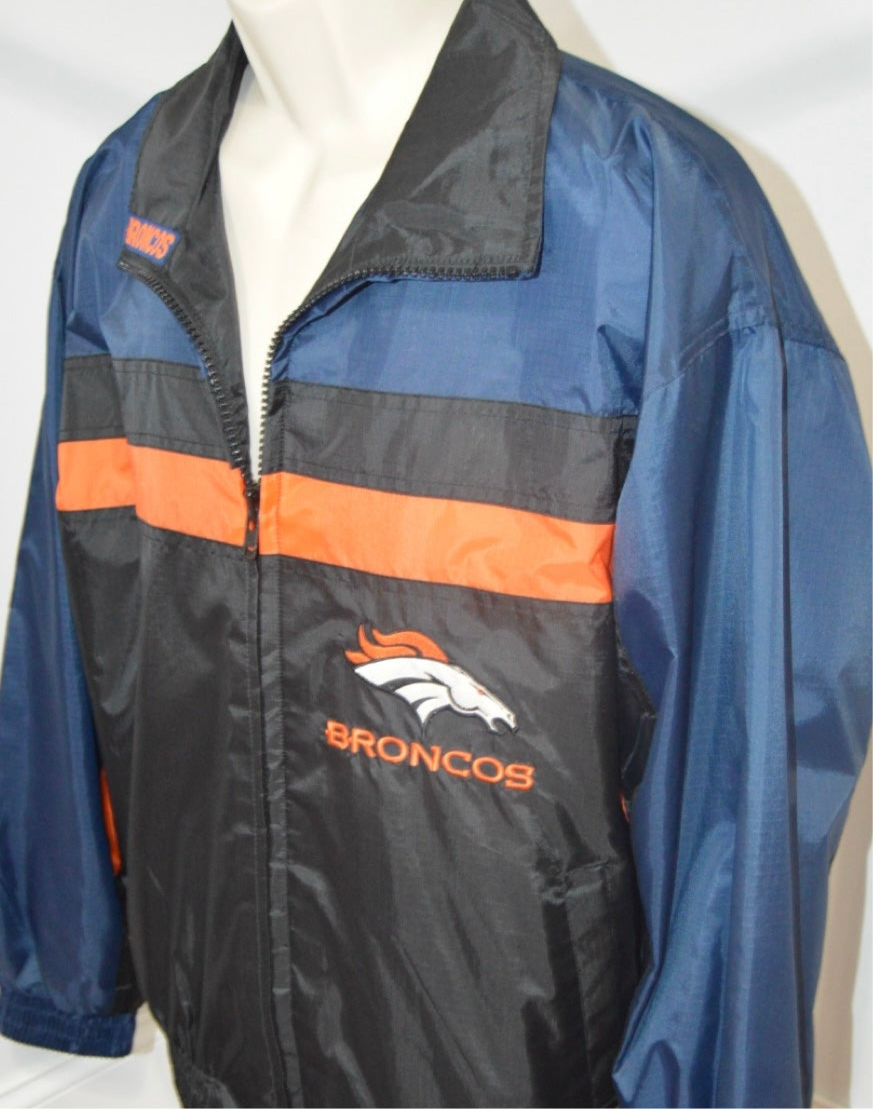 Denver Broncos Full Zip Windbreaker Jacket (VINTAGE) (NWT)