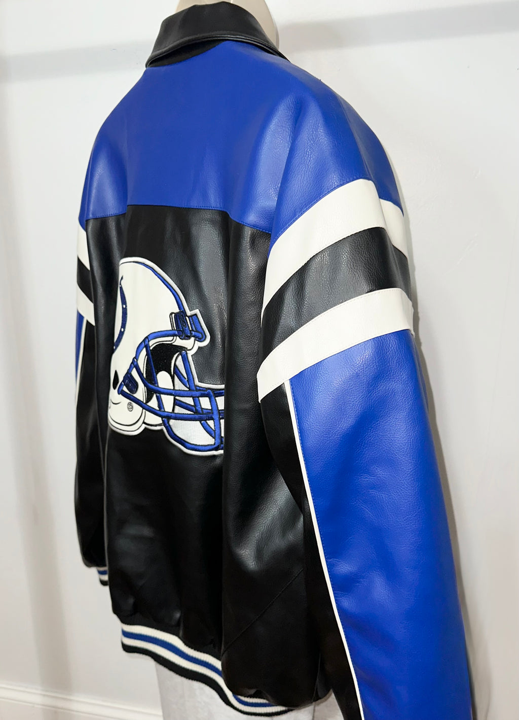 Indianapolis Colts Faux Leather Coat