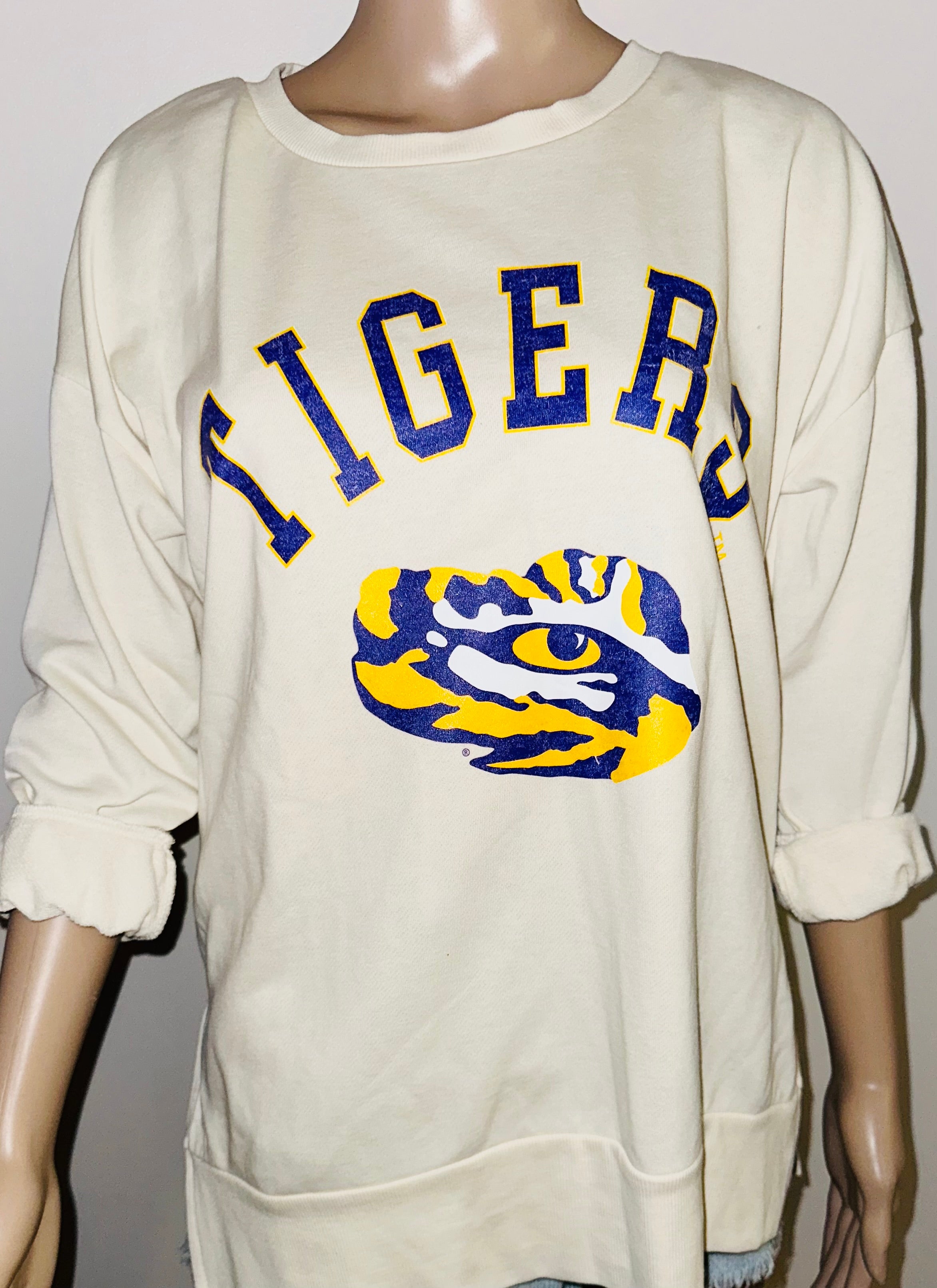 LSU Tigers Crewneck Sweatshirt, Sz Sm