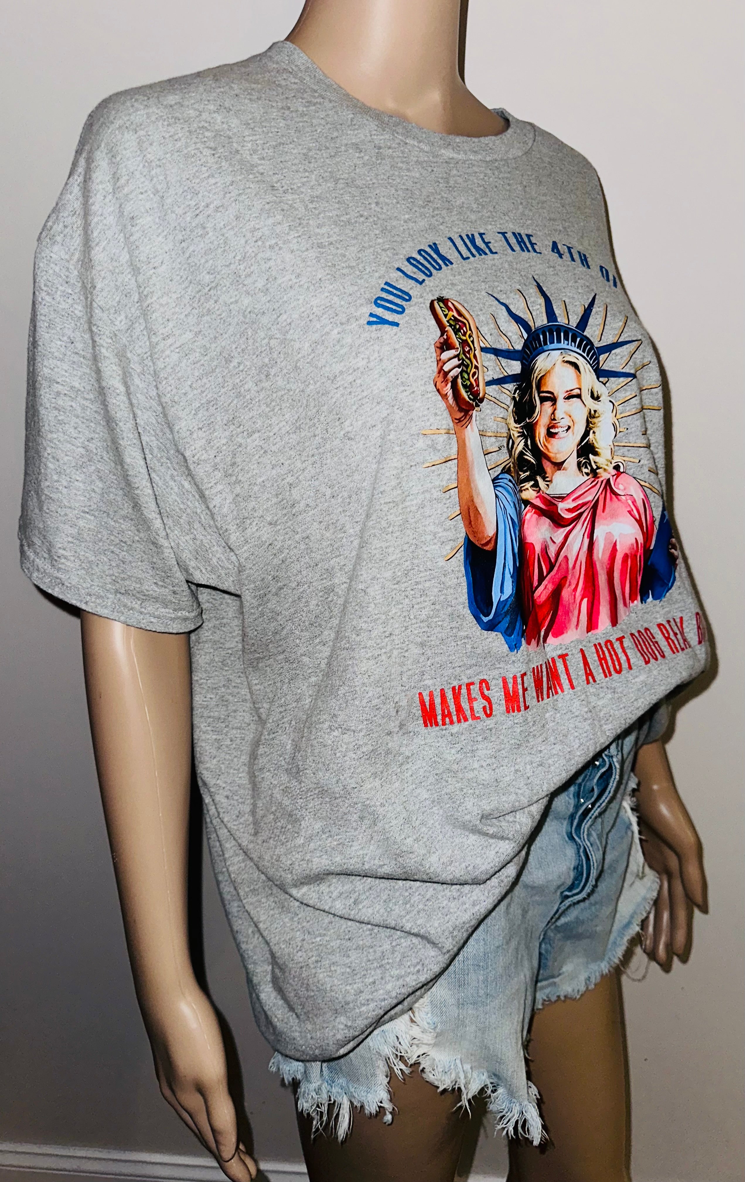USA 4th of July Jennifer Coolidge Hotdog Tee, Sz XL
