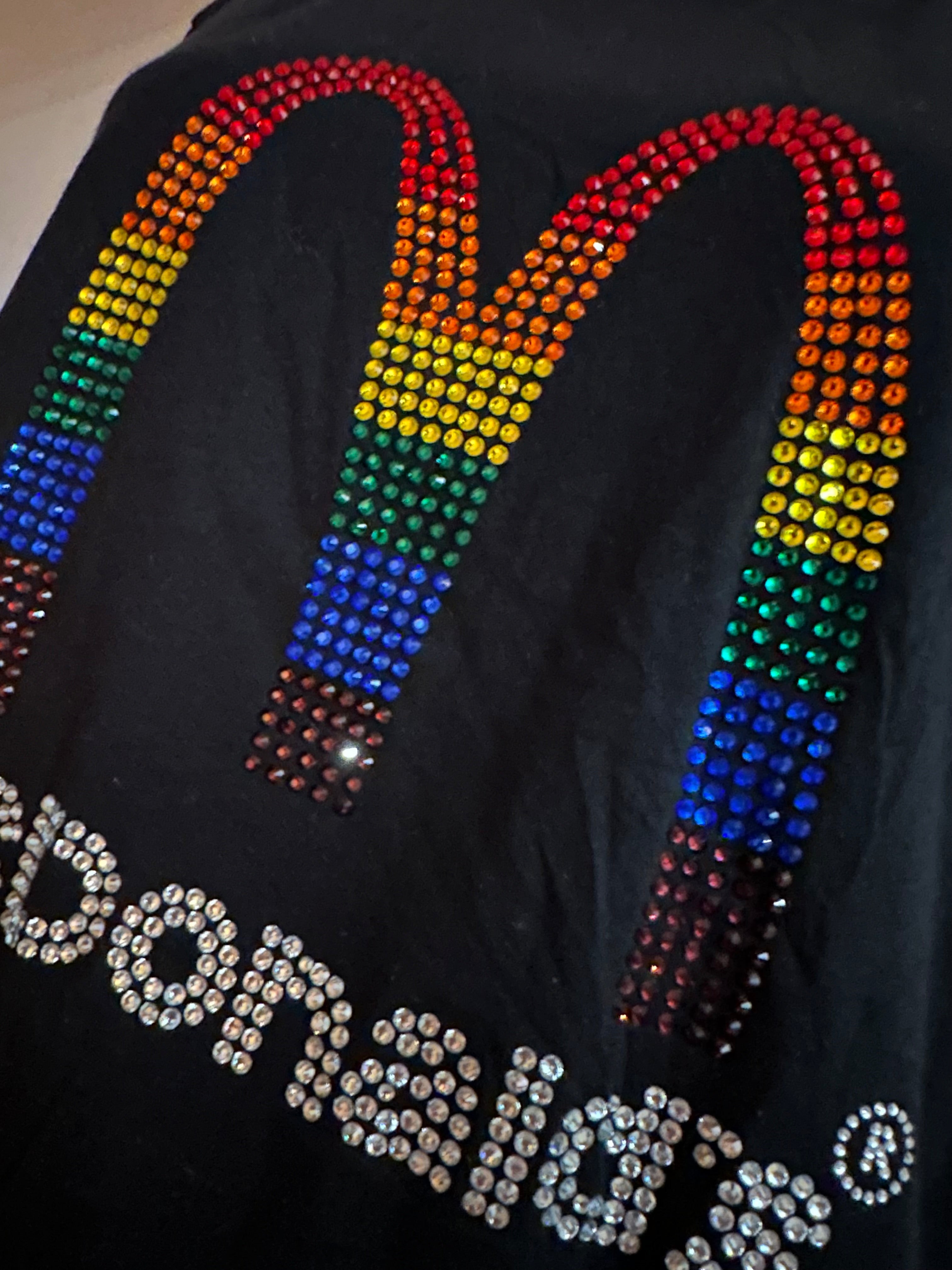 McDonald’s LGBTQ Pride Bling T-shirt, Sz Large