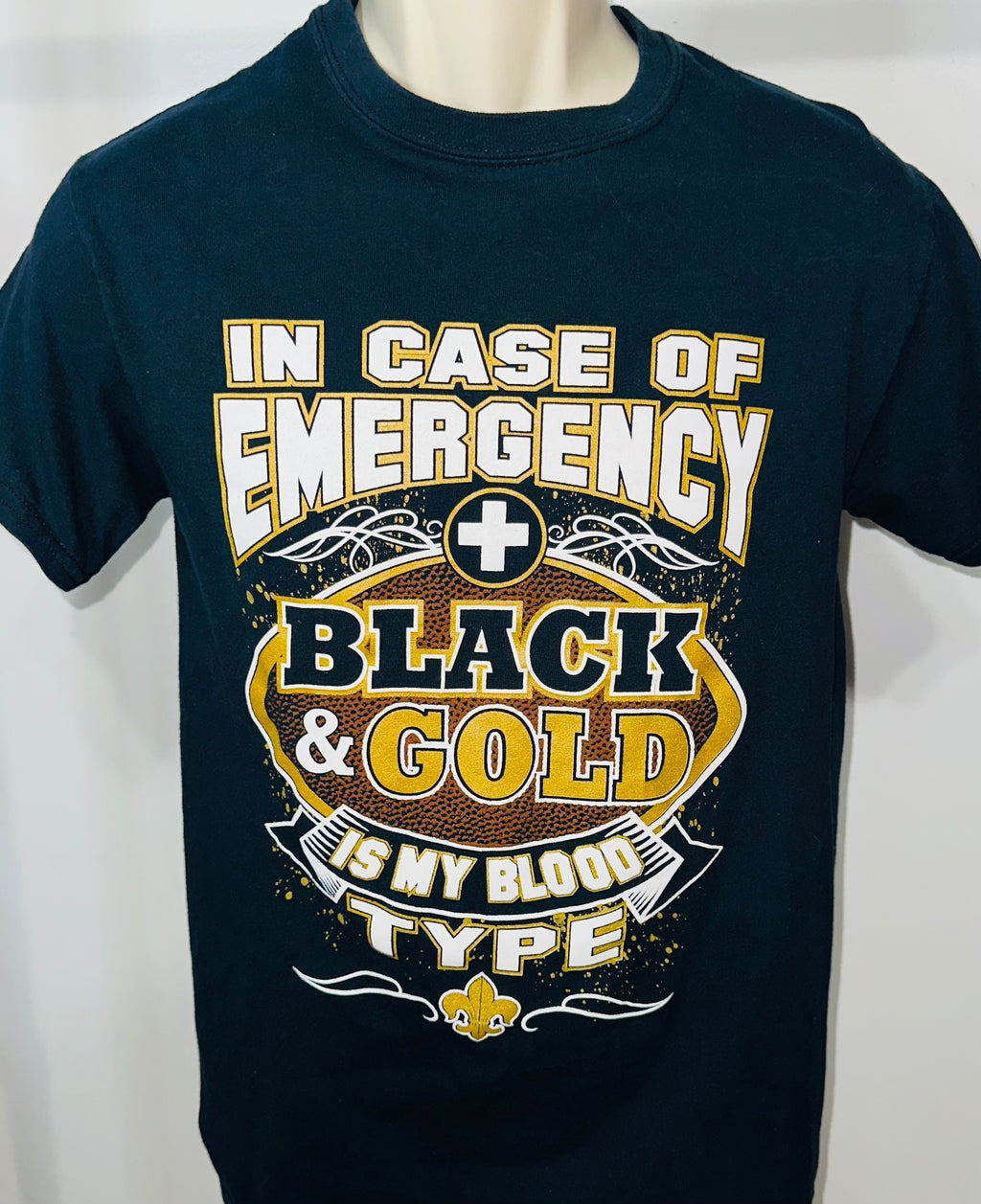 New Orleans Saints “I Bleed Black & Gold” Tee