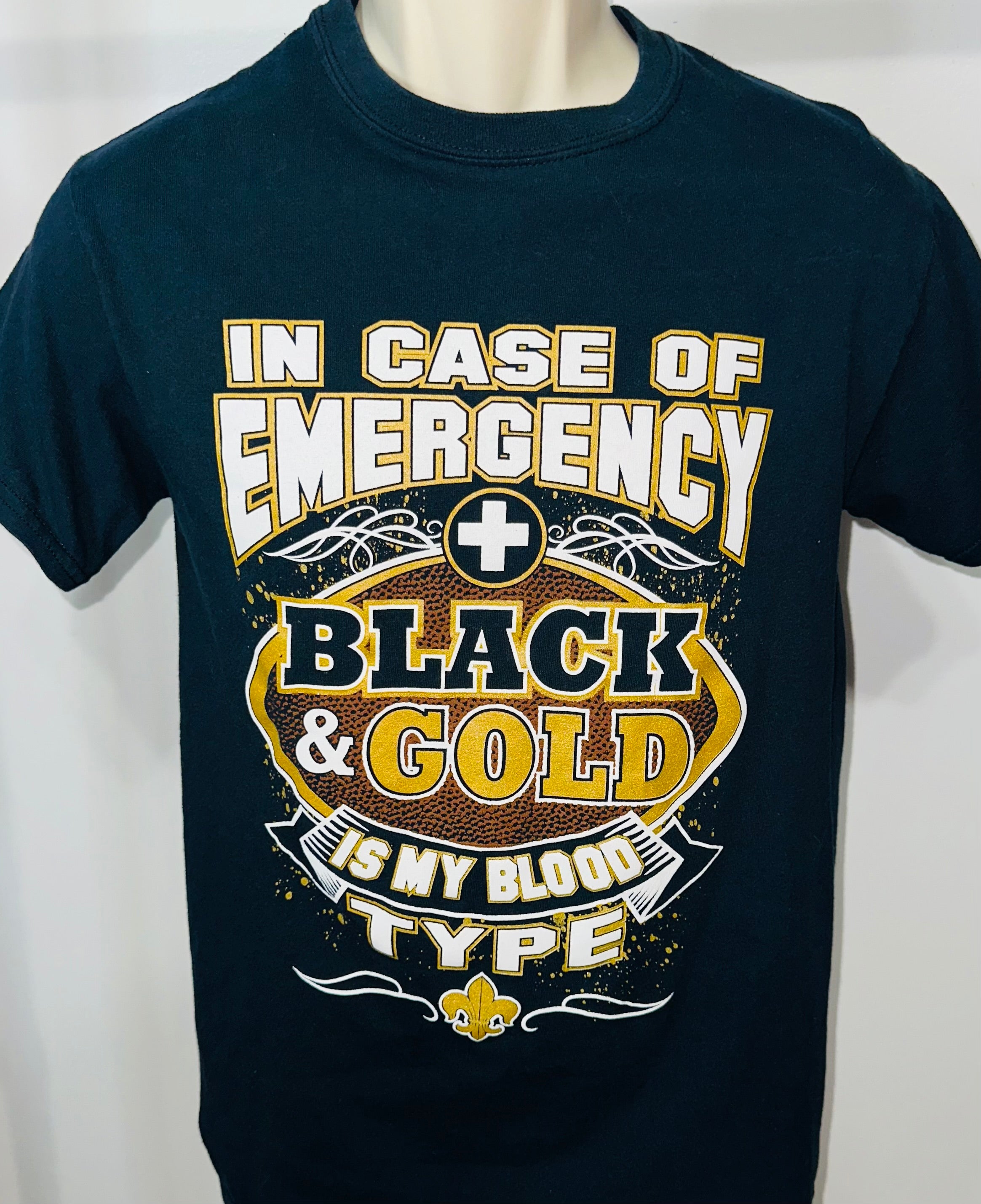 New Orleans Saints “I Bleed Black & Gold” Tee
