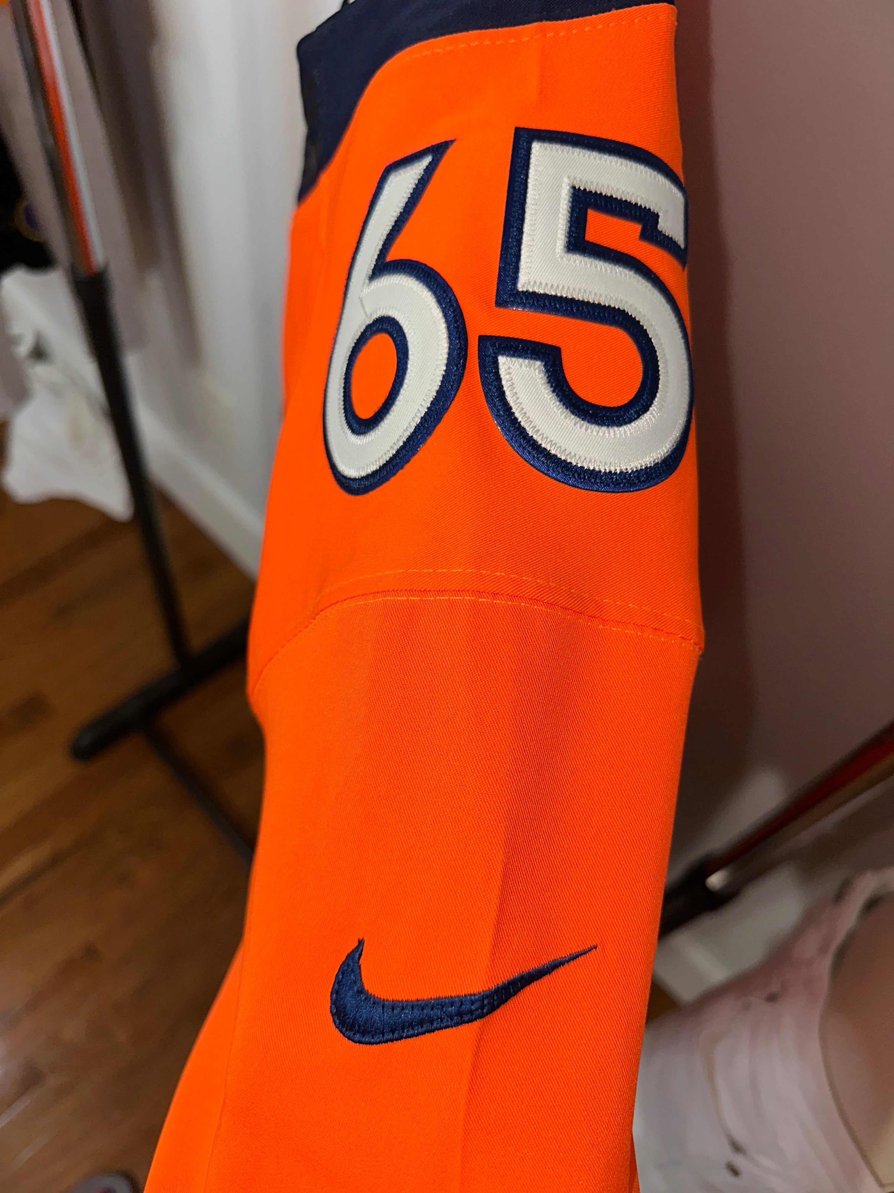 Denver Broncos Vasquez #65 On Field Jersey w/ Serial # (RARE)