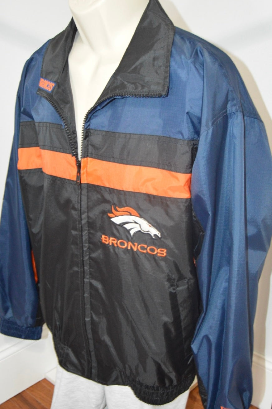 Denver Broncos Full Zip Windbreaker Jacket (VINTAGE) (NWT)