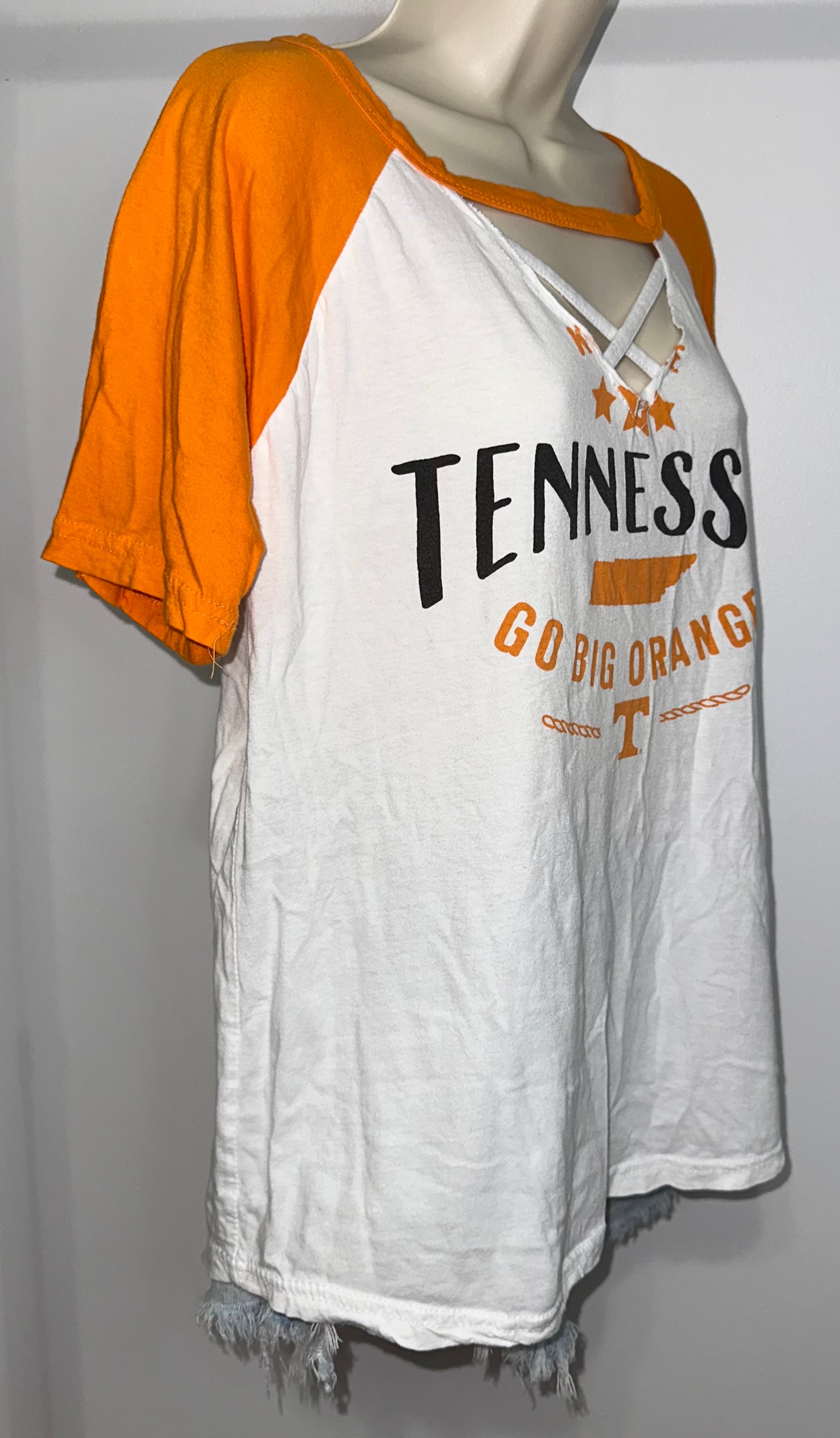 Tennessee Vols Cut-Out Raglan Tee
