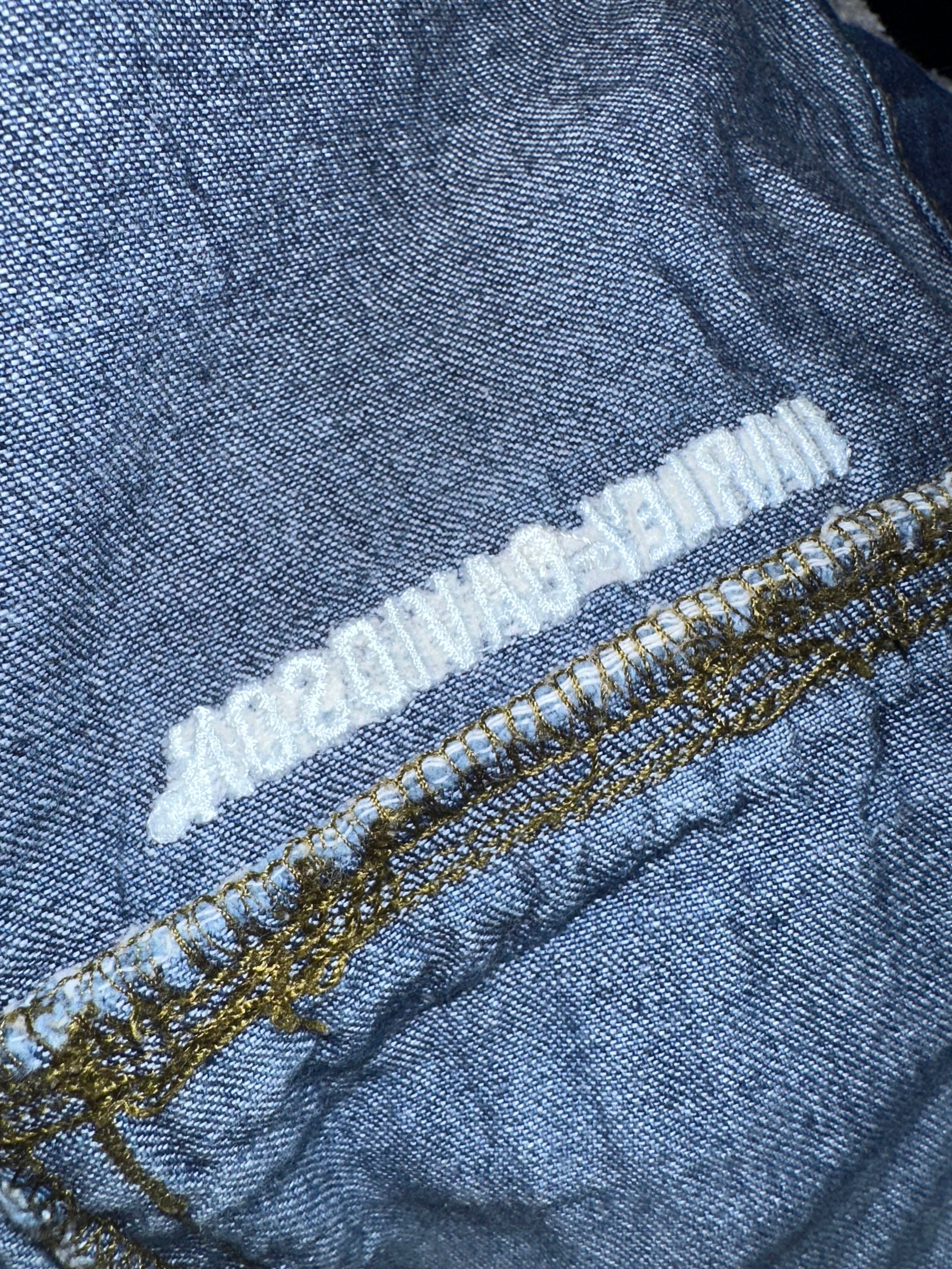 Harley Davidson Ombre Sleeveless Denim Button Up Shirt, Sz Small