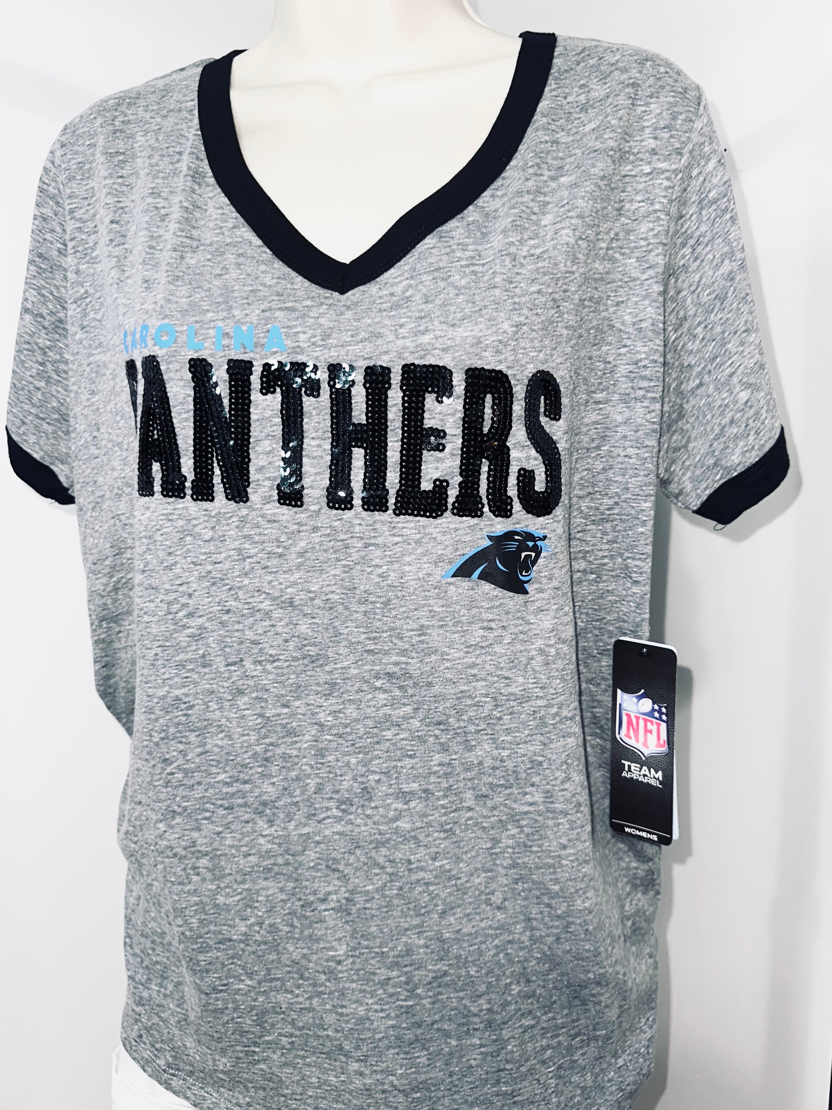 Carolina Panthers Sequin Tee (NWT)