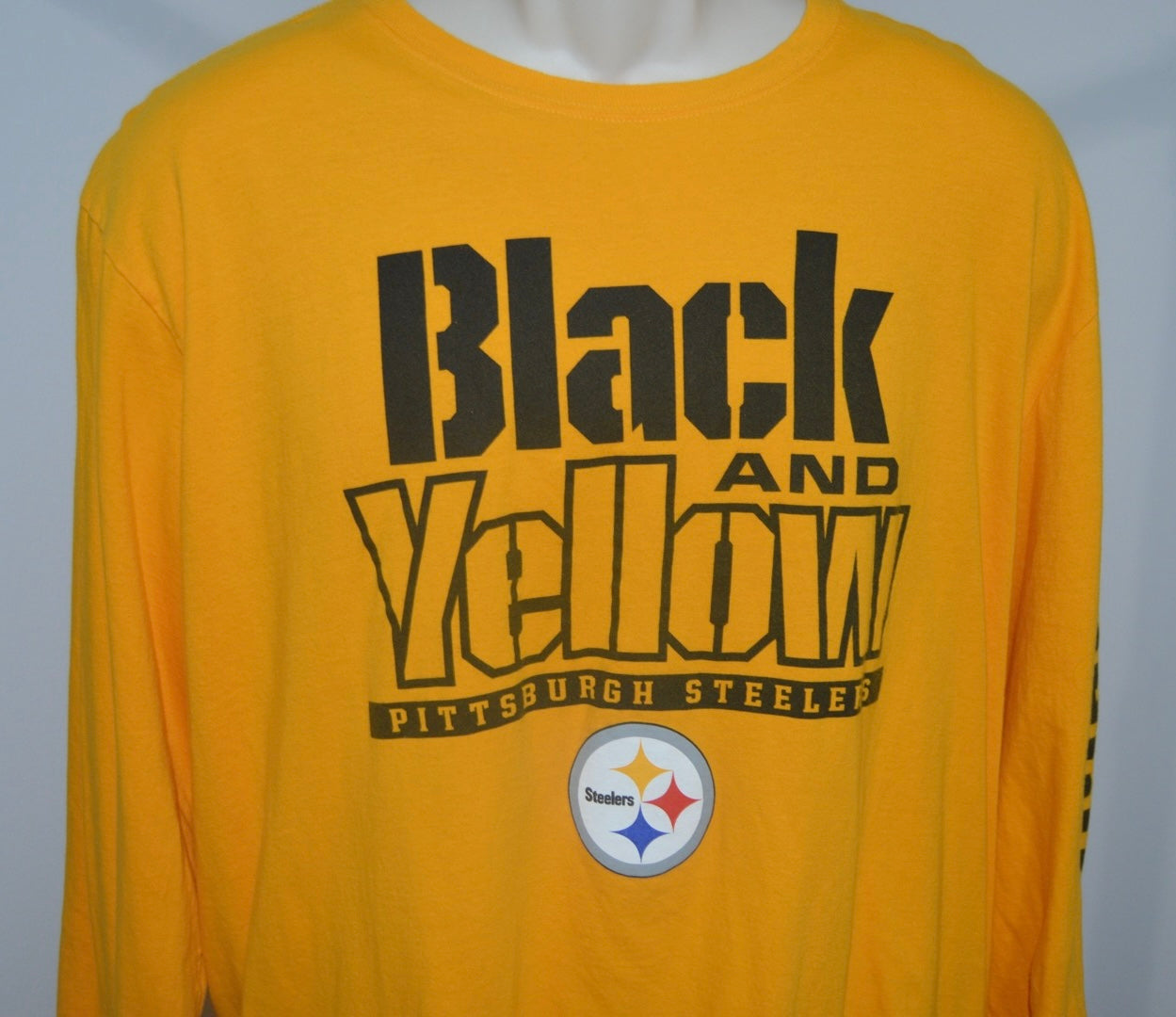 Pittsburgh Steelers Men's Long Sleeve Black & Yellow T-Shirt