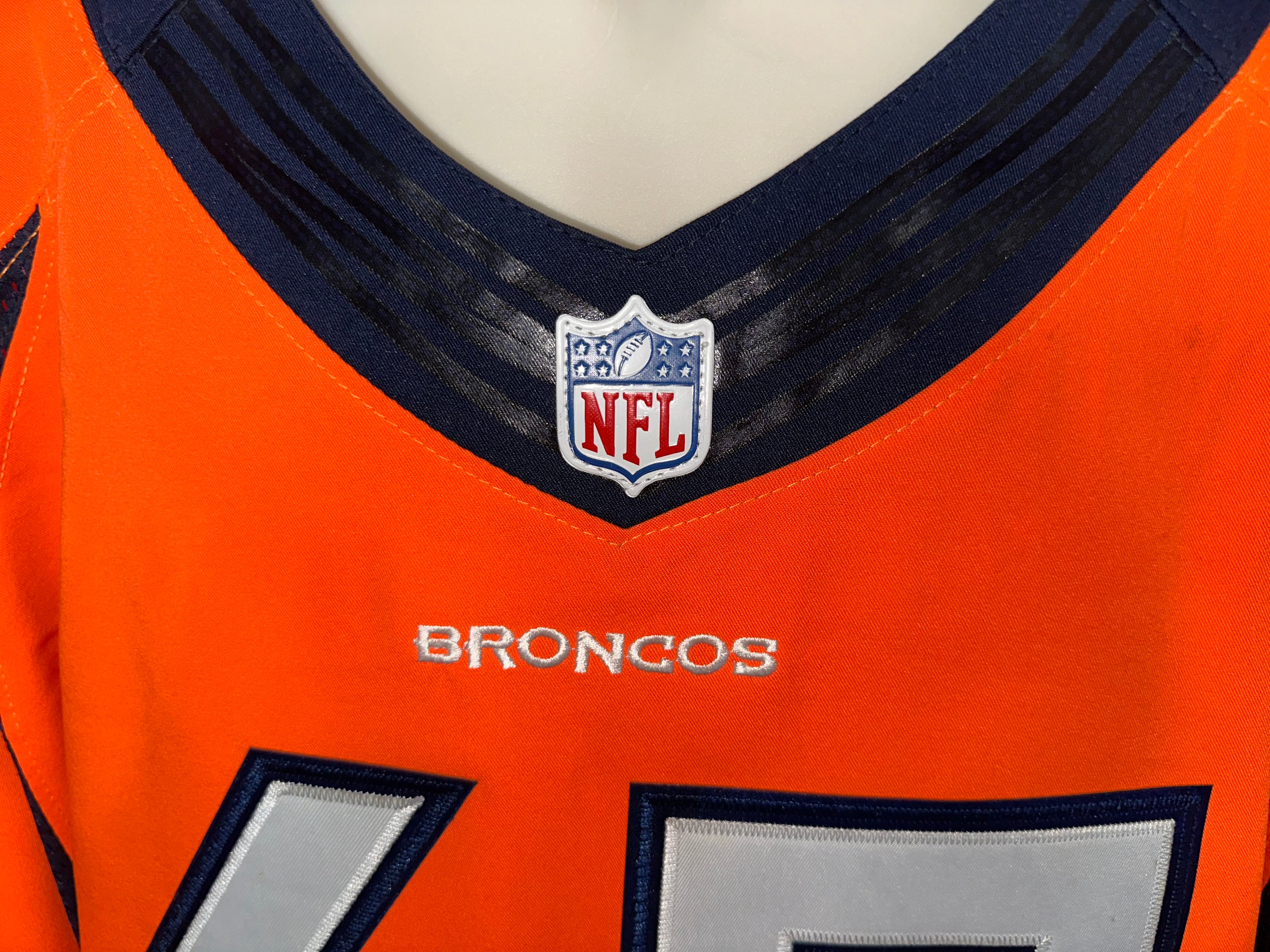 Denver Broncos Vasquez #65 On Field Jersey w/ Serial # (RARE)