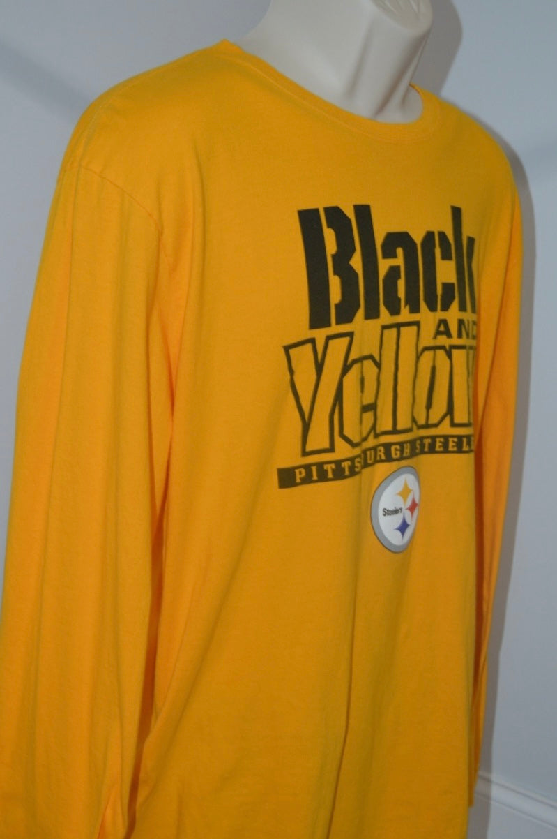 Pittsburgh Steelers Men's Long Sleeve Black & Yellow T-Shirt