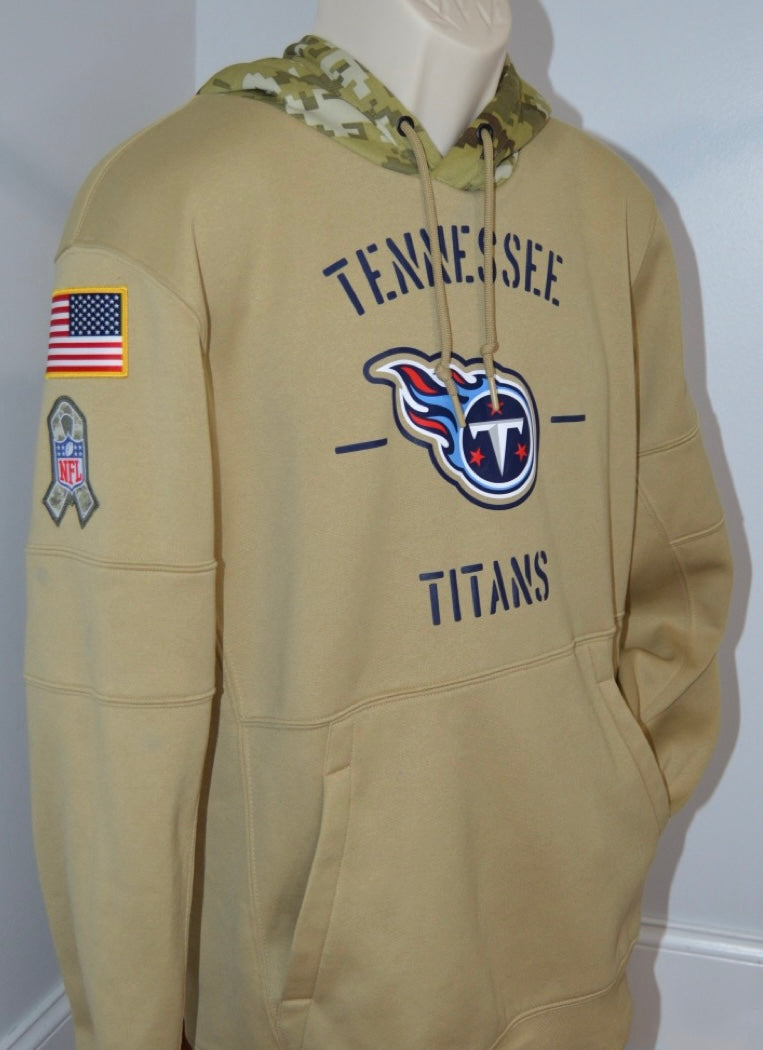 Tennessee Titans On-Field  “Salute to The Troops” Patched Hoodie (RARE)