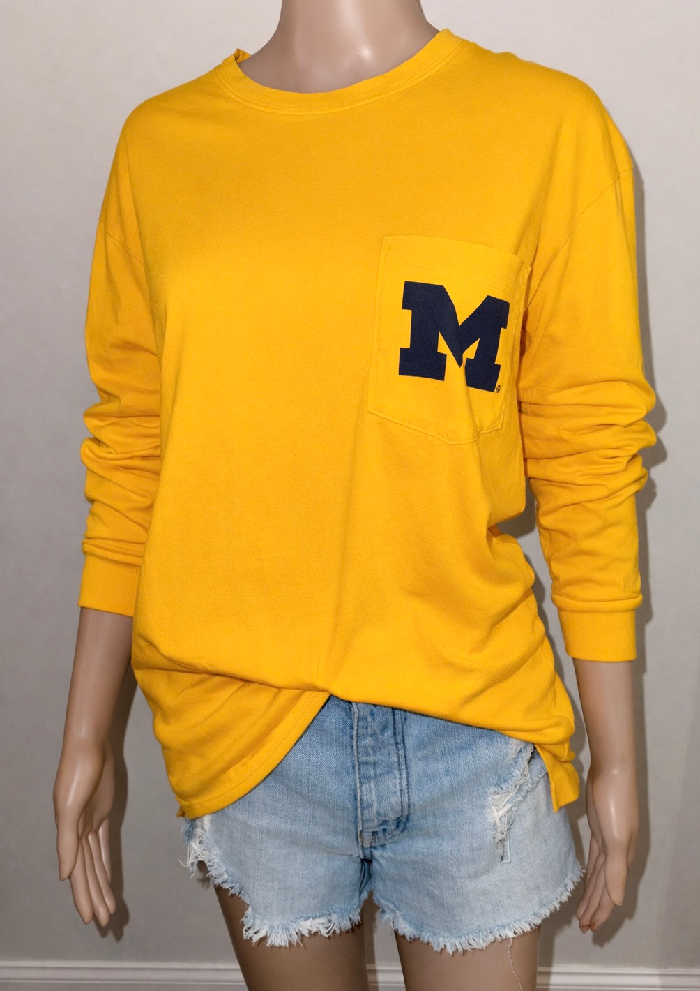 Michigan Wolverines Victoria’s Secret PINK Sequin Shirt, Sz Medium