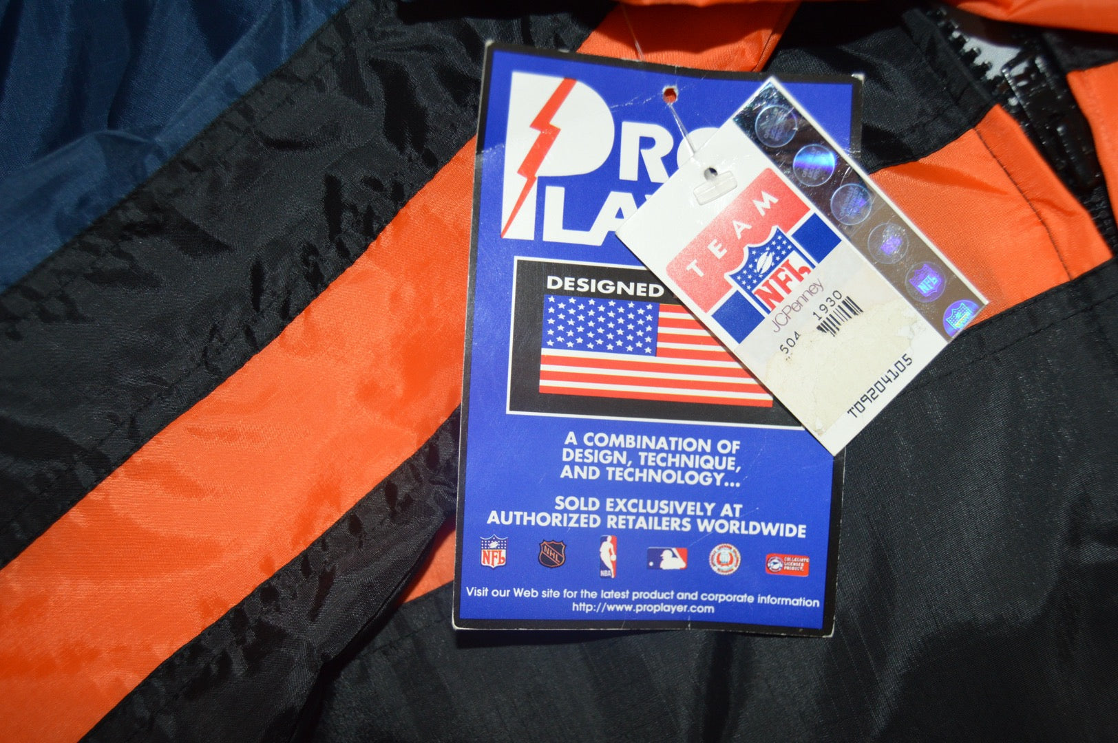 Denver Broncos Full Zip Windbreaker Jacket (VINTAGE) (NWT)