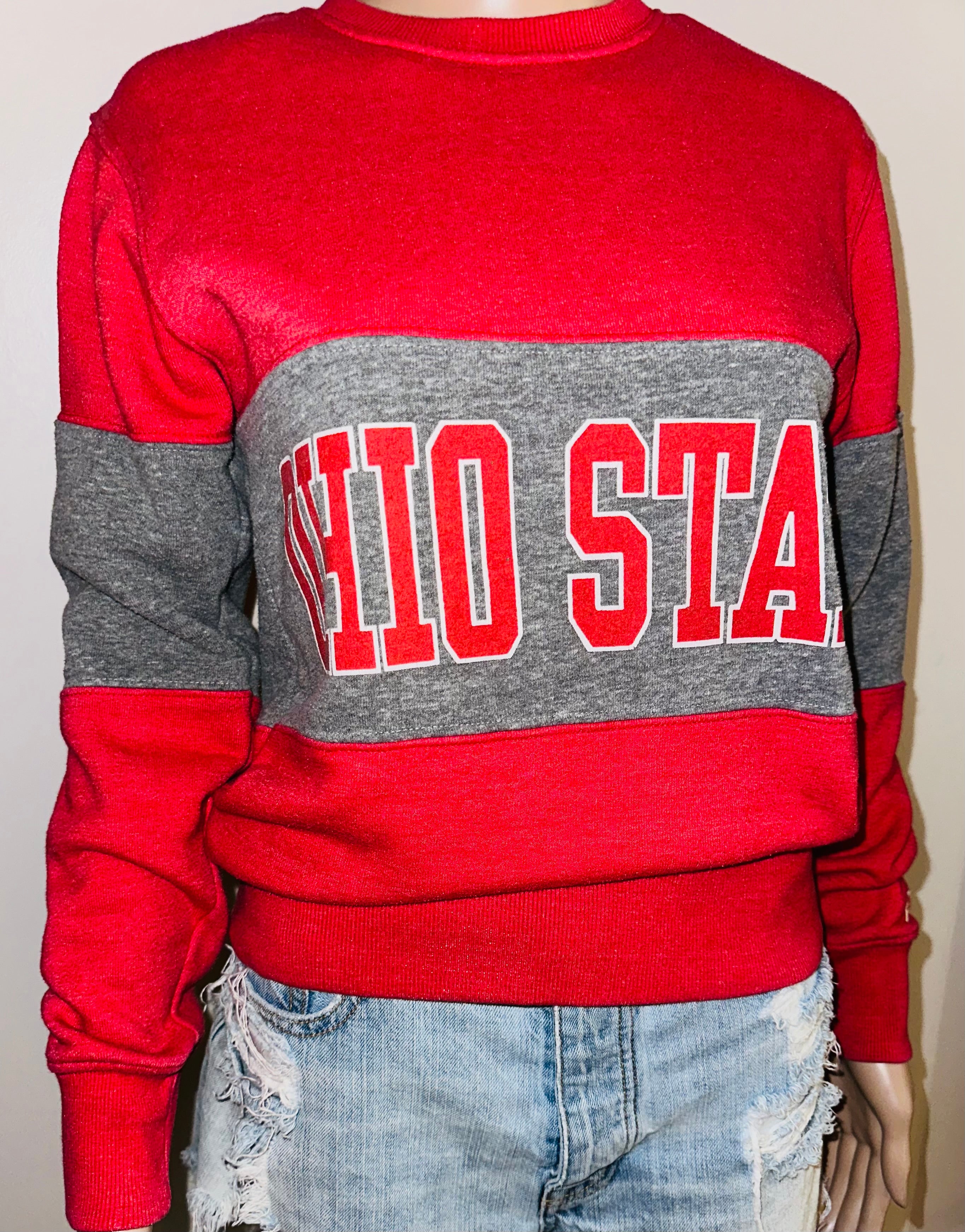 Ohio State Buckeyes Homage Crewneck Sweatshirt, Sz XS