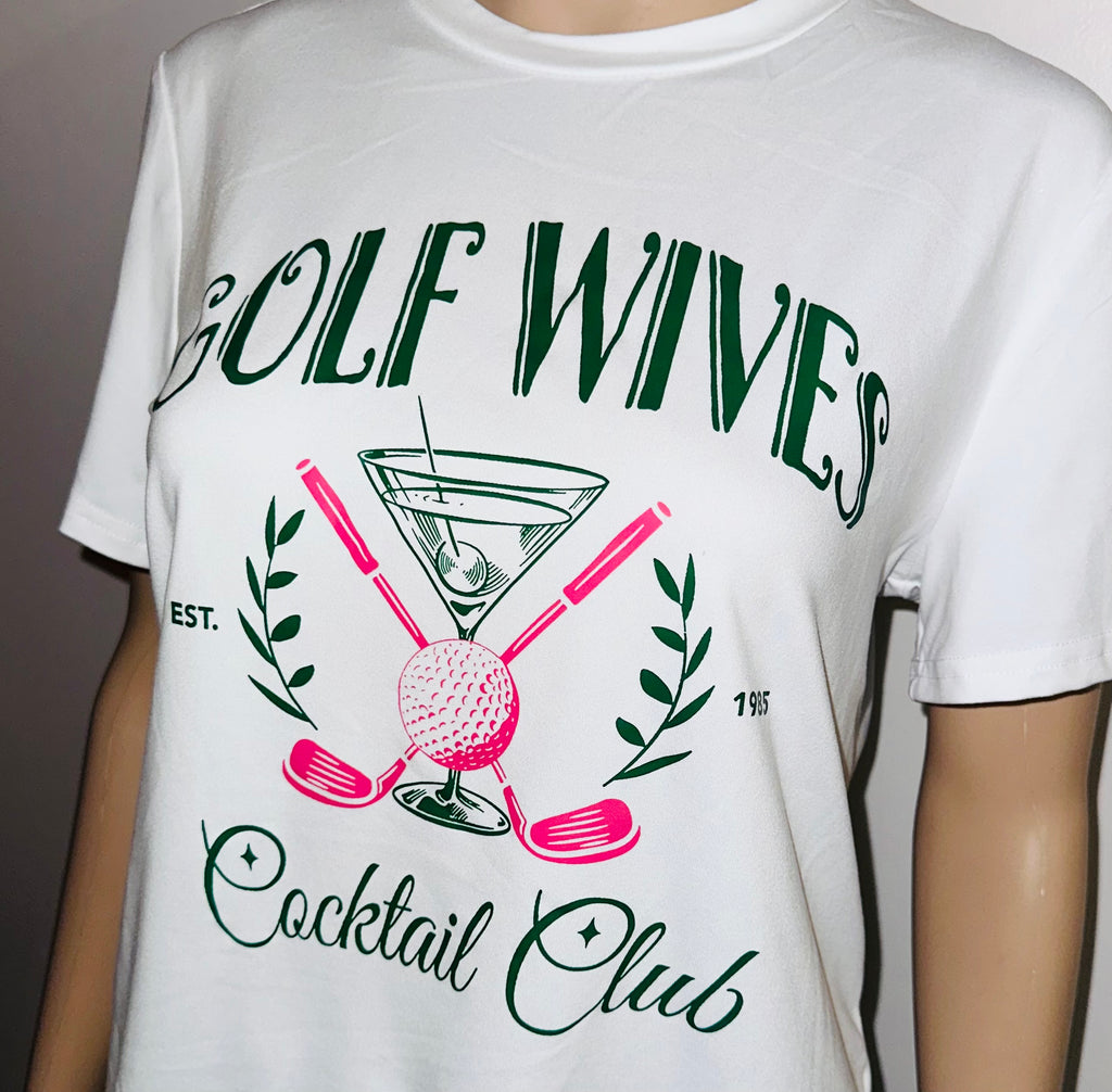 Golf Wives Cocktail Club Tee, Sz M