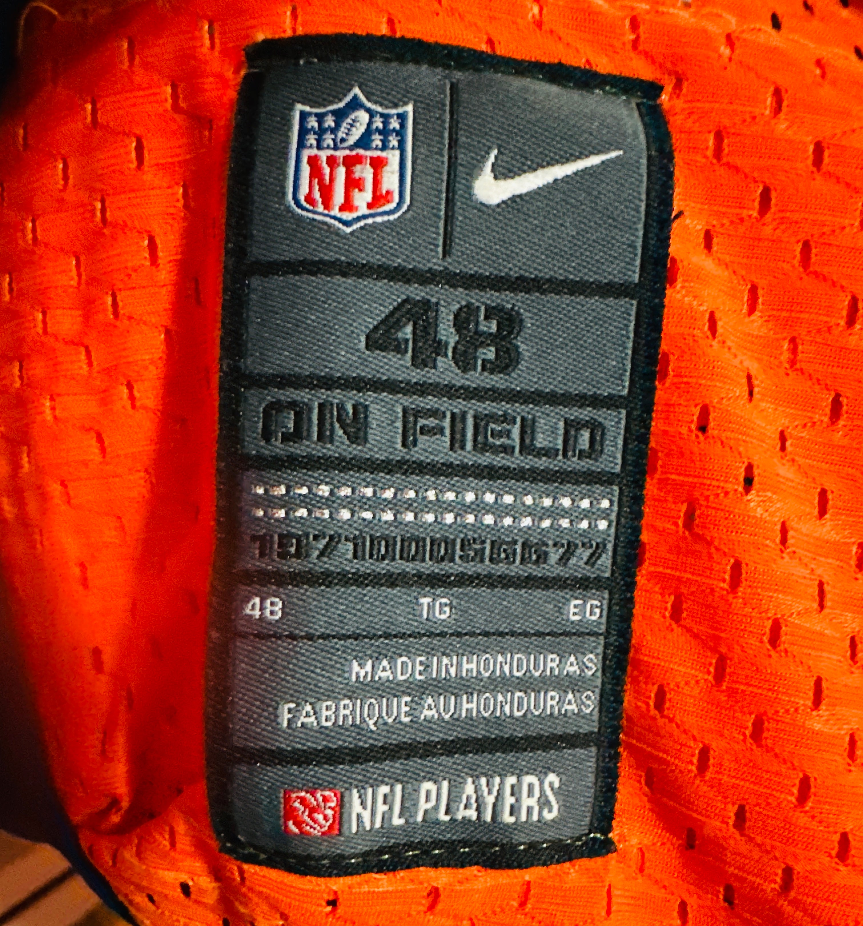 Denver Broncos Vasquez #65 On Field Jersey w/ Serial # (RARE)