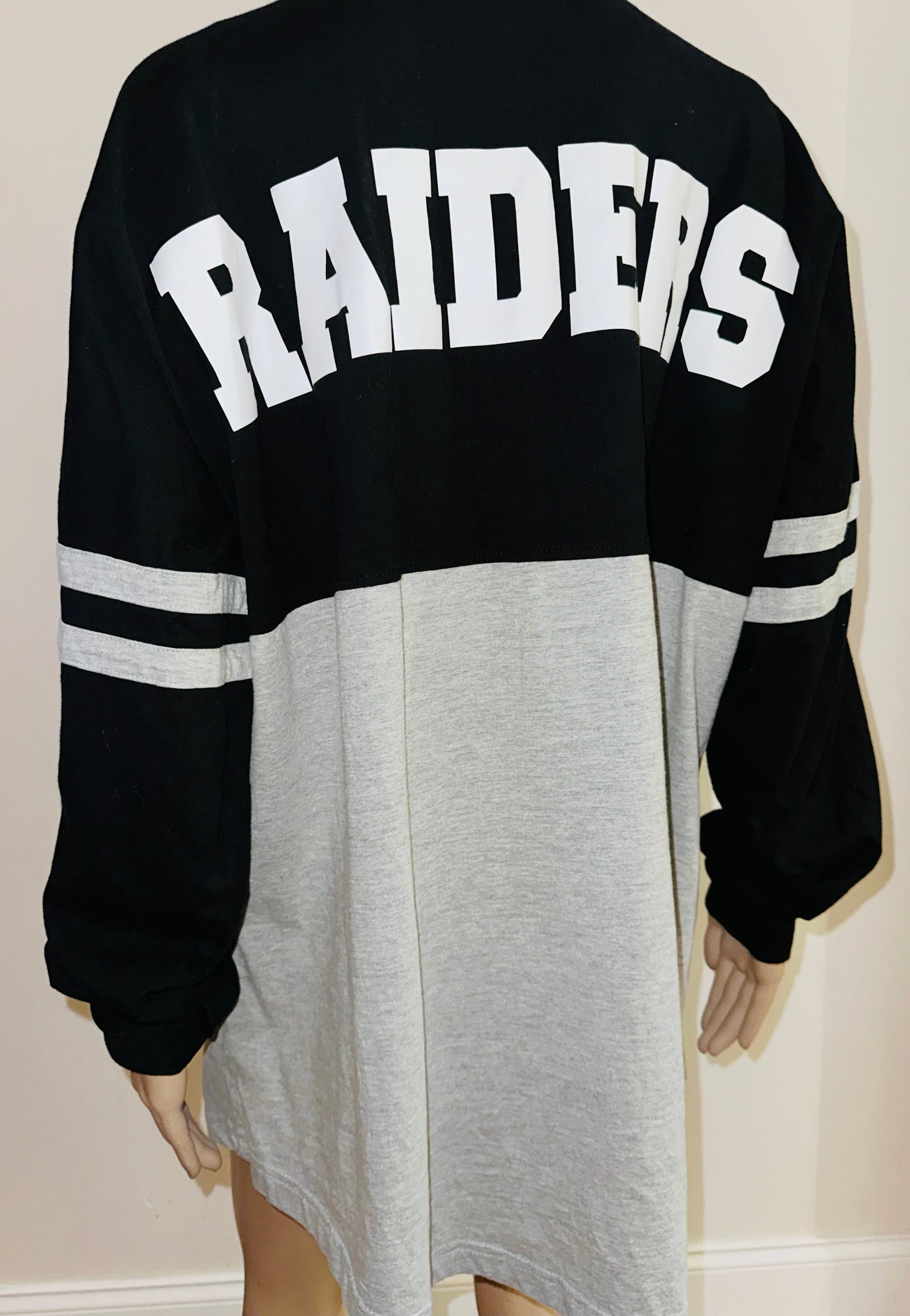 Oakland Raiders Varsity Long Sleeve Tee, Sz XL