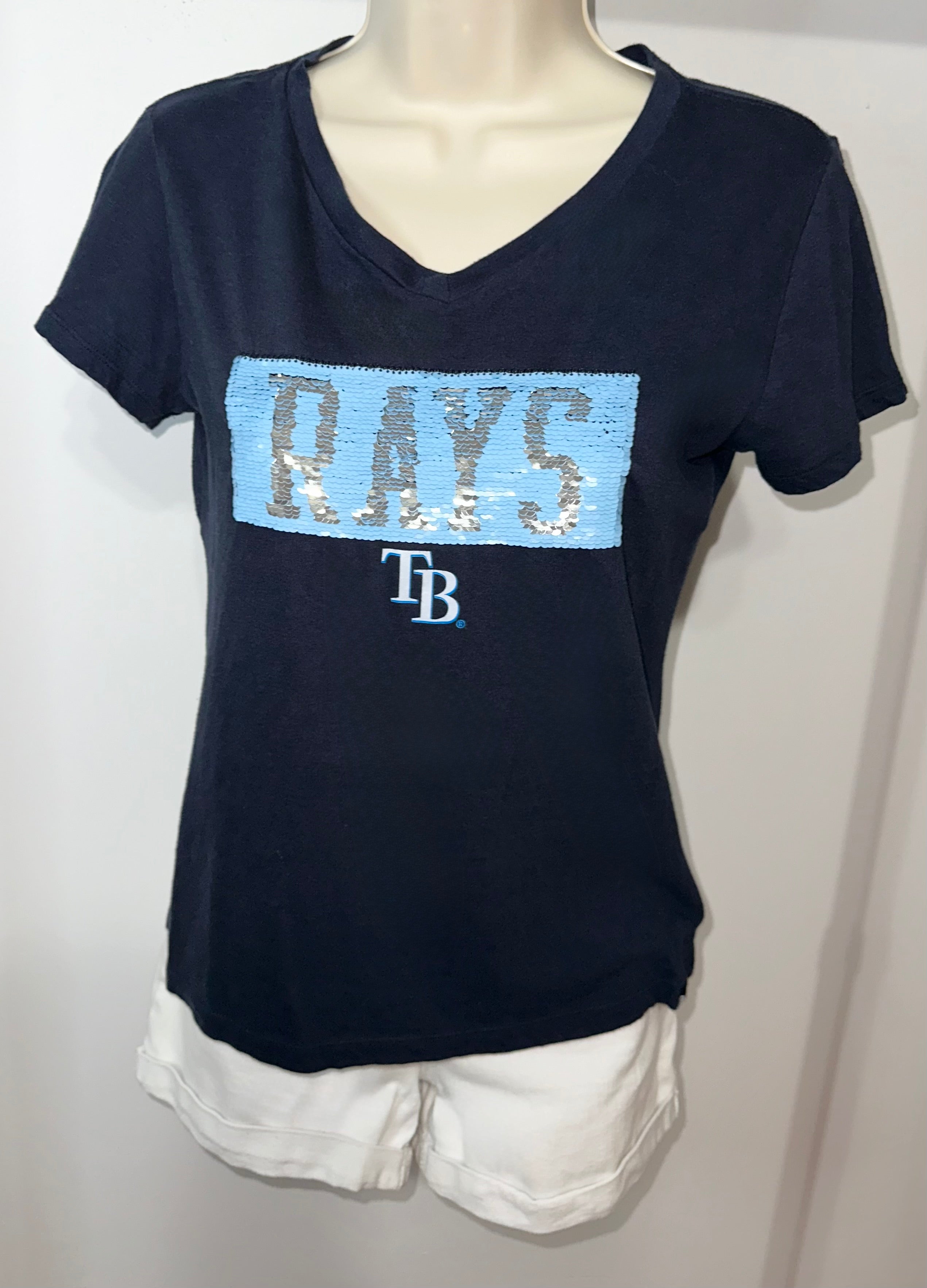 Tampa Bay Rays Sequin Transition Tee