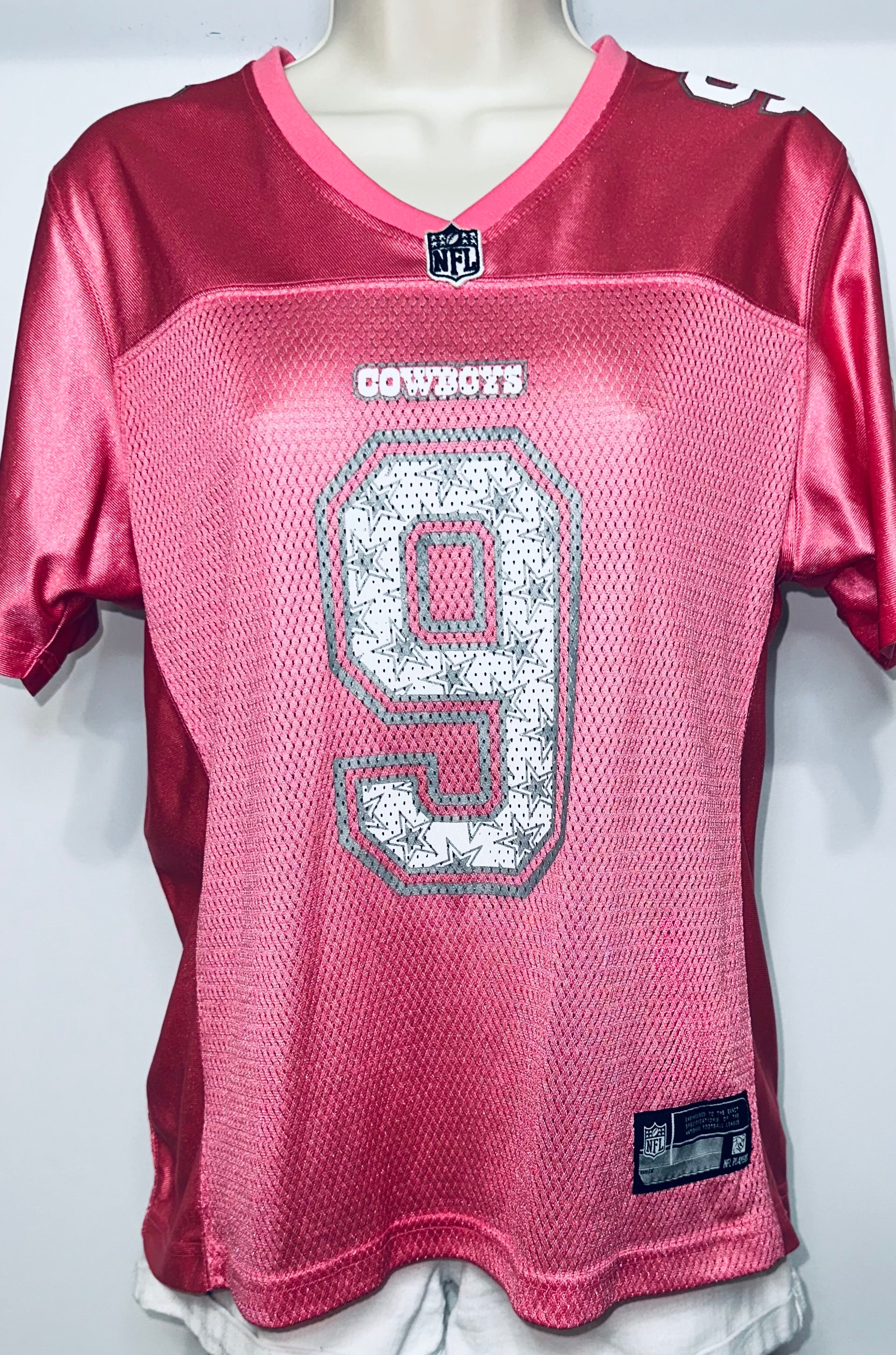 Dallas Cowboys Pink Sparkle “Tony Romo #9” Jersey
