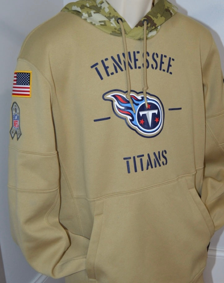 Tennessee Titans On-Field  “Salute to The Troops” Patched Hoodie (RARE)