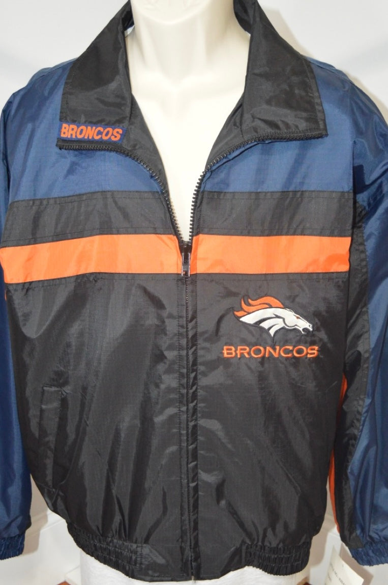 Denver Broncos Full Zip Windbreaker Jacket (VINTAGE) (NWT)