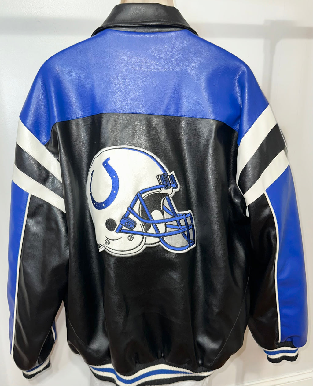 Indianapolis Colts Faux Leather Coat