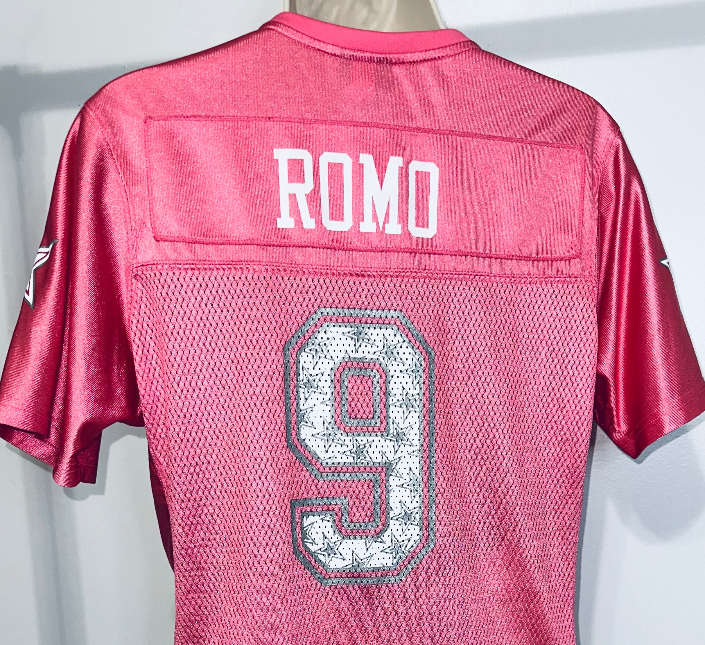 Dallas Cowboys Pink Sparkle “Tony Romo #9” Jersey