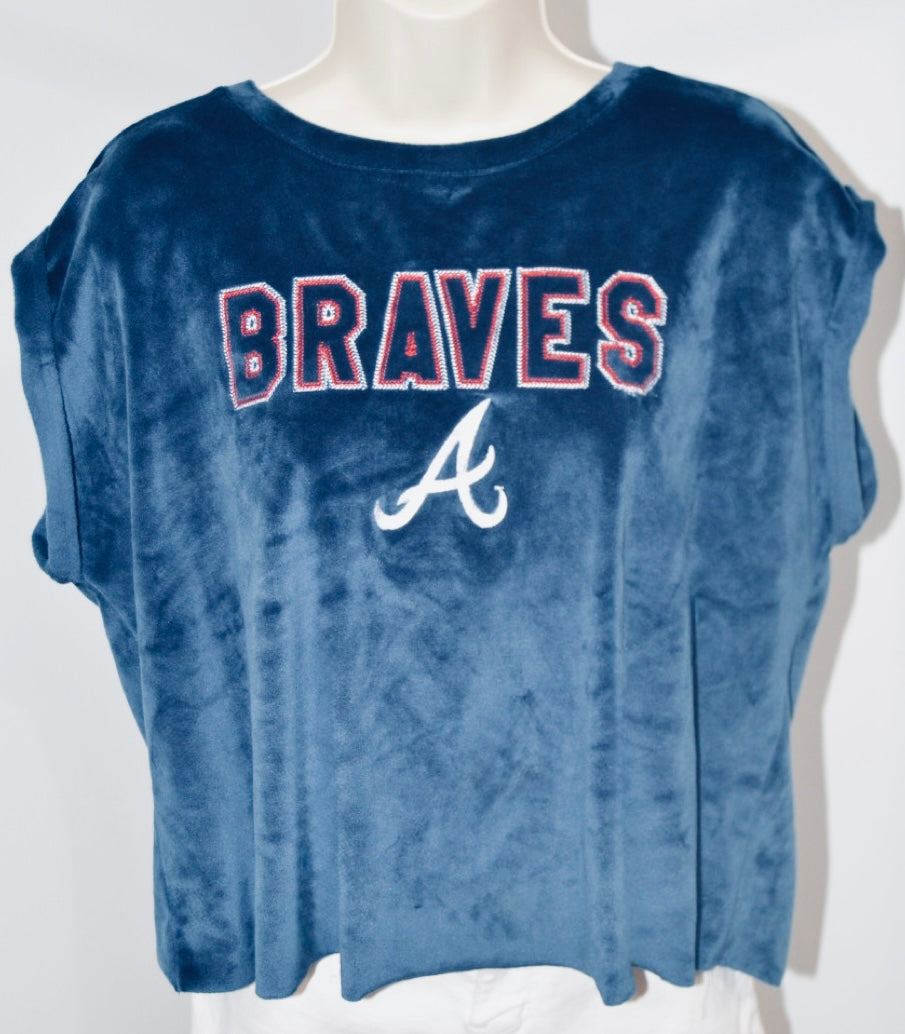 Atlanta Braves Velvet Cropped Braves Shirt (RARE)