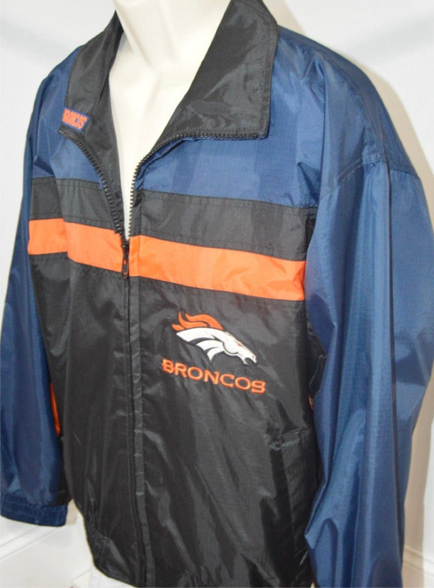 Denver Broncos Full Zip Windbreaker Jacket (VINTAGE) (NWT)
