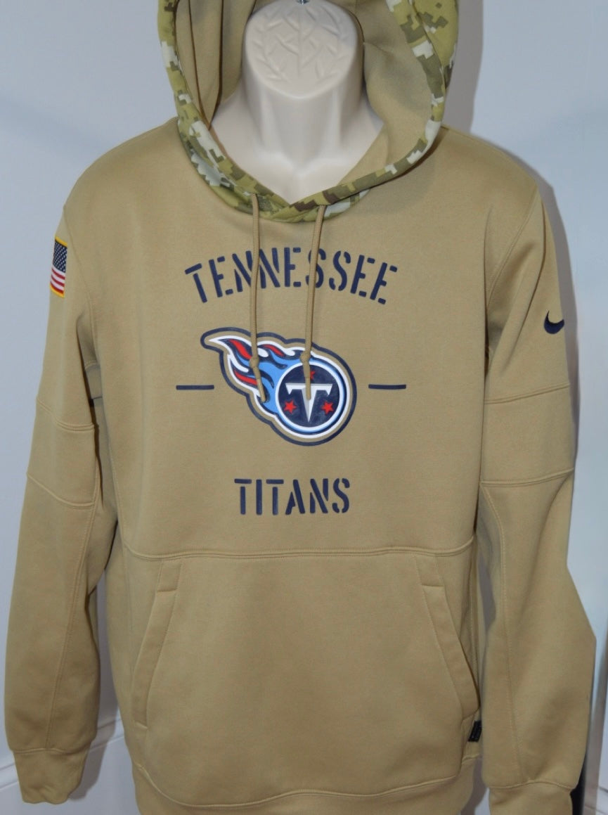 Tennessee Titans On-Field  “Salute to The Troops” Patched Hoodie (RARE)