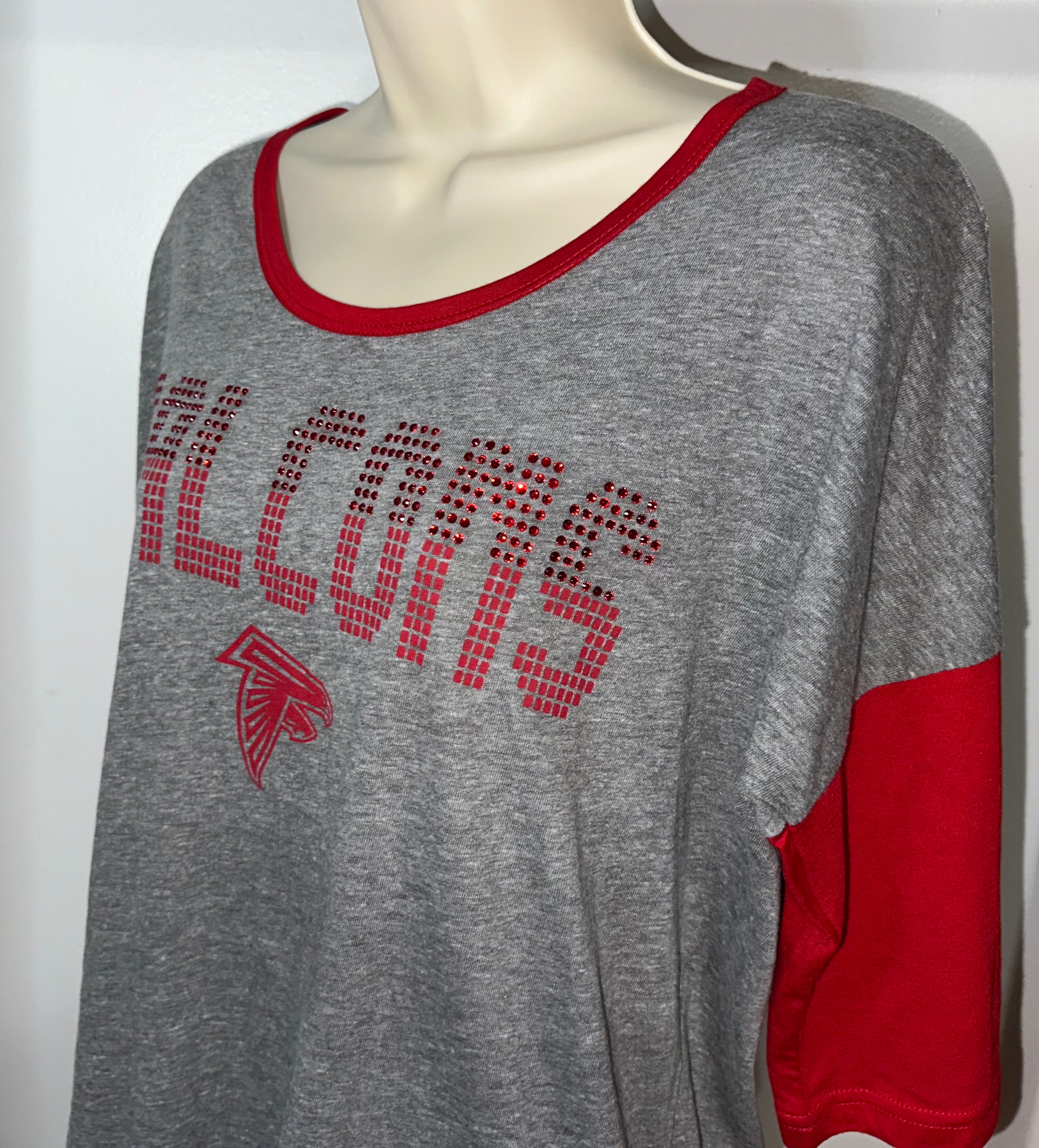 Atlanta Falcons Bling 3/4 Sleeve Tee