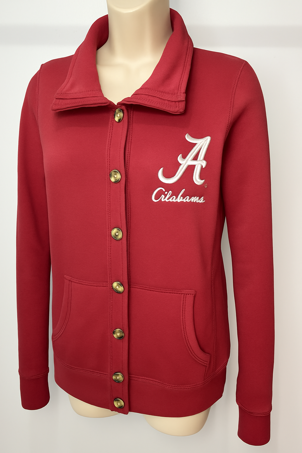 Alabama Roll Tide Button Up Sweater (NWT)