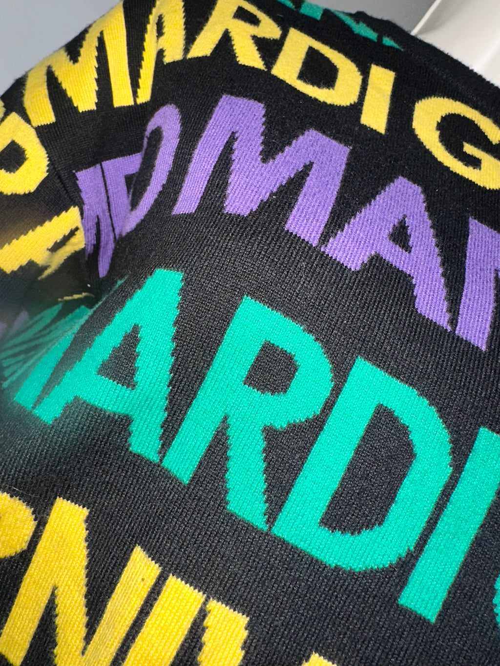 Mardi Gra Carnival Knit Sweater, Sz Small