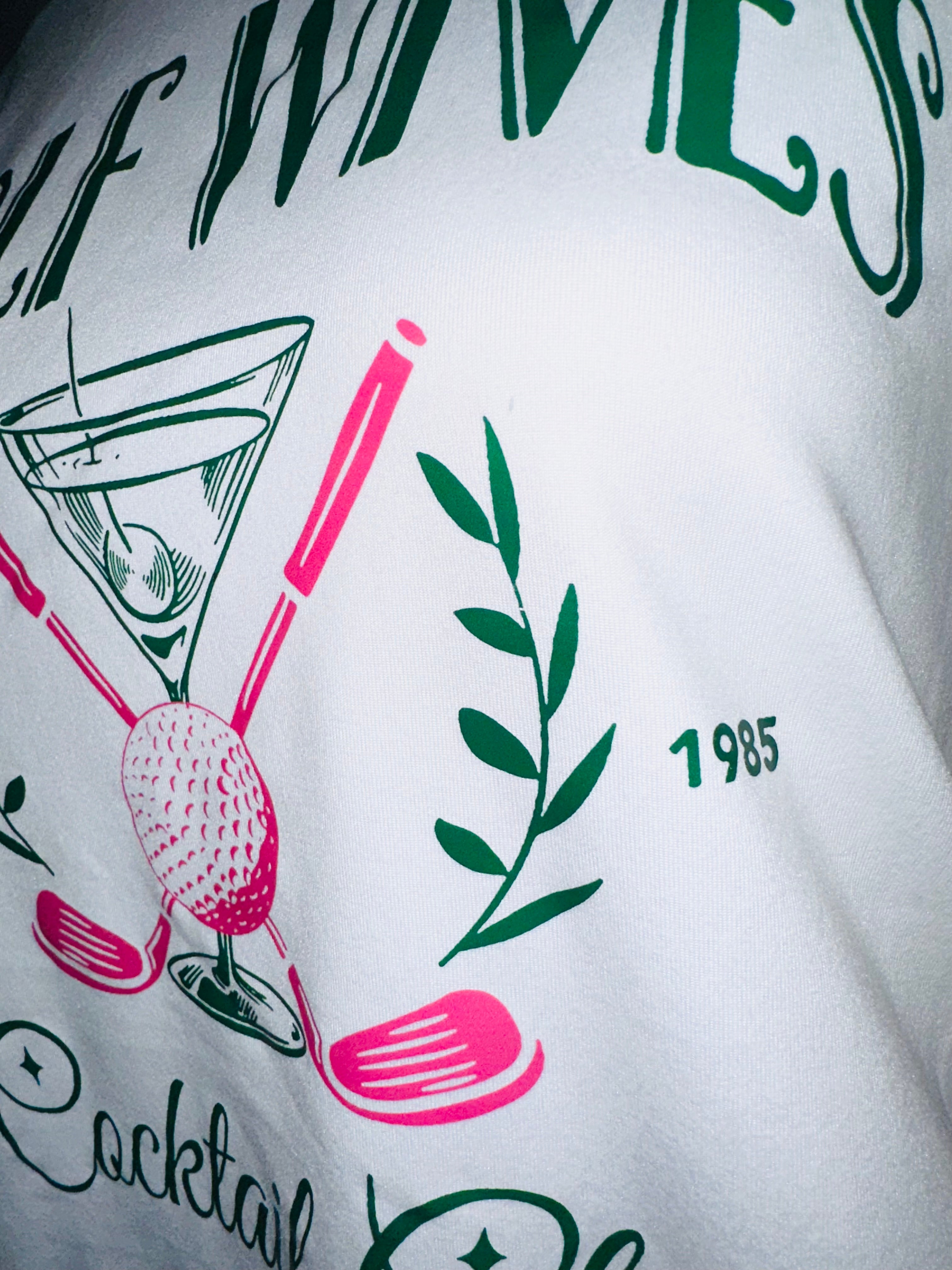 Golf Wives Cocktail Club Tee, Sz M