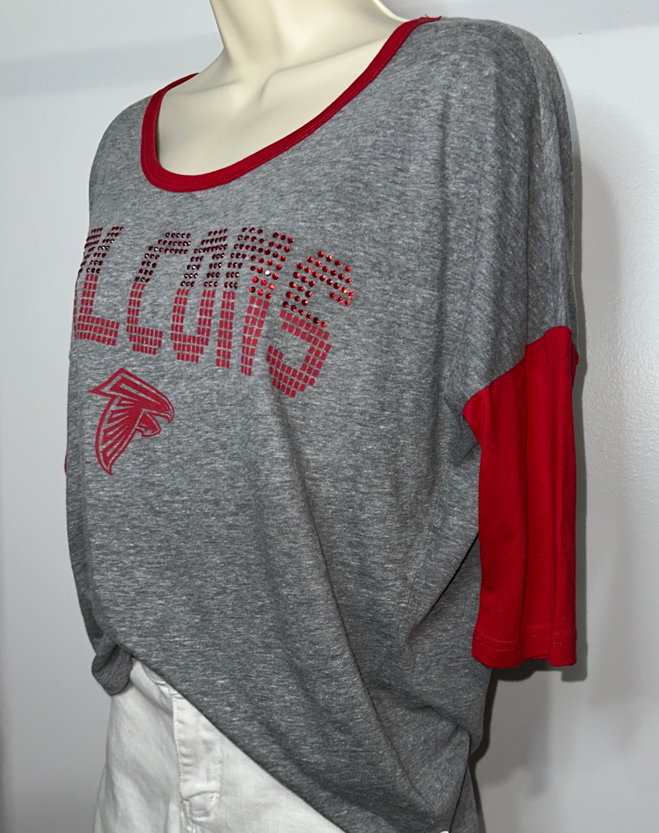 Atlanta Falcons Bling 3/4 Sleeve Tee