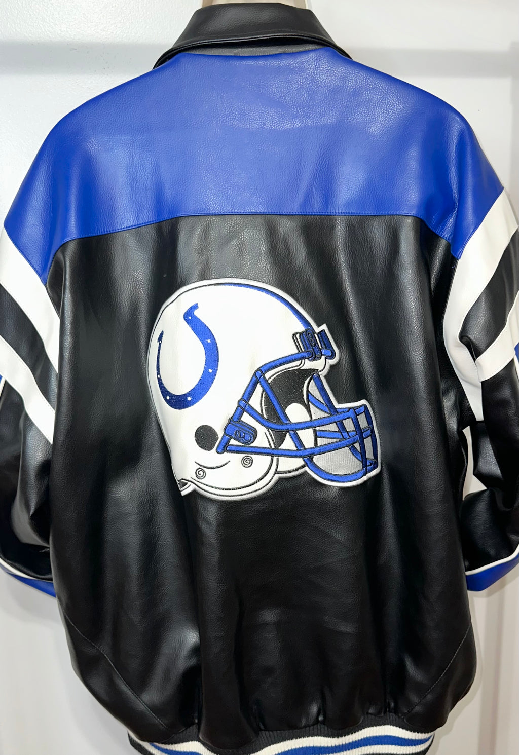 Indianapolis Colts Faux Leather Coat
