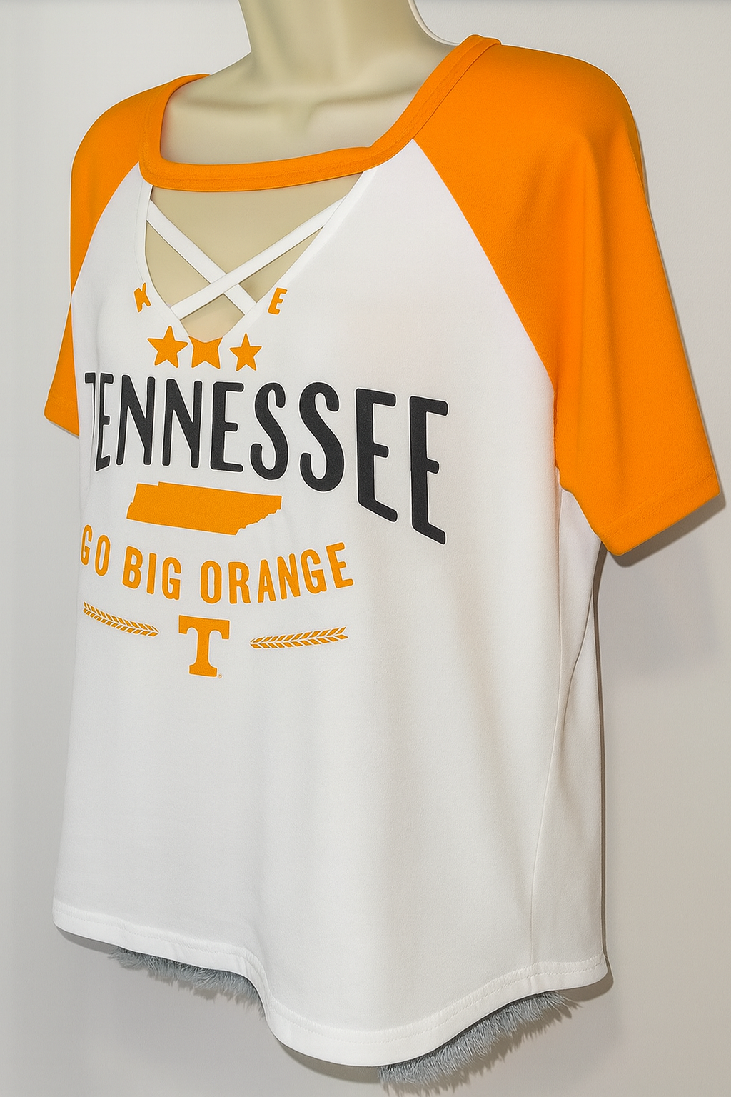Tennessee Vols Cut-Out Raglan Tee