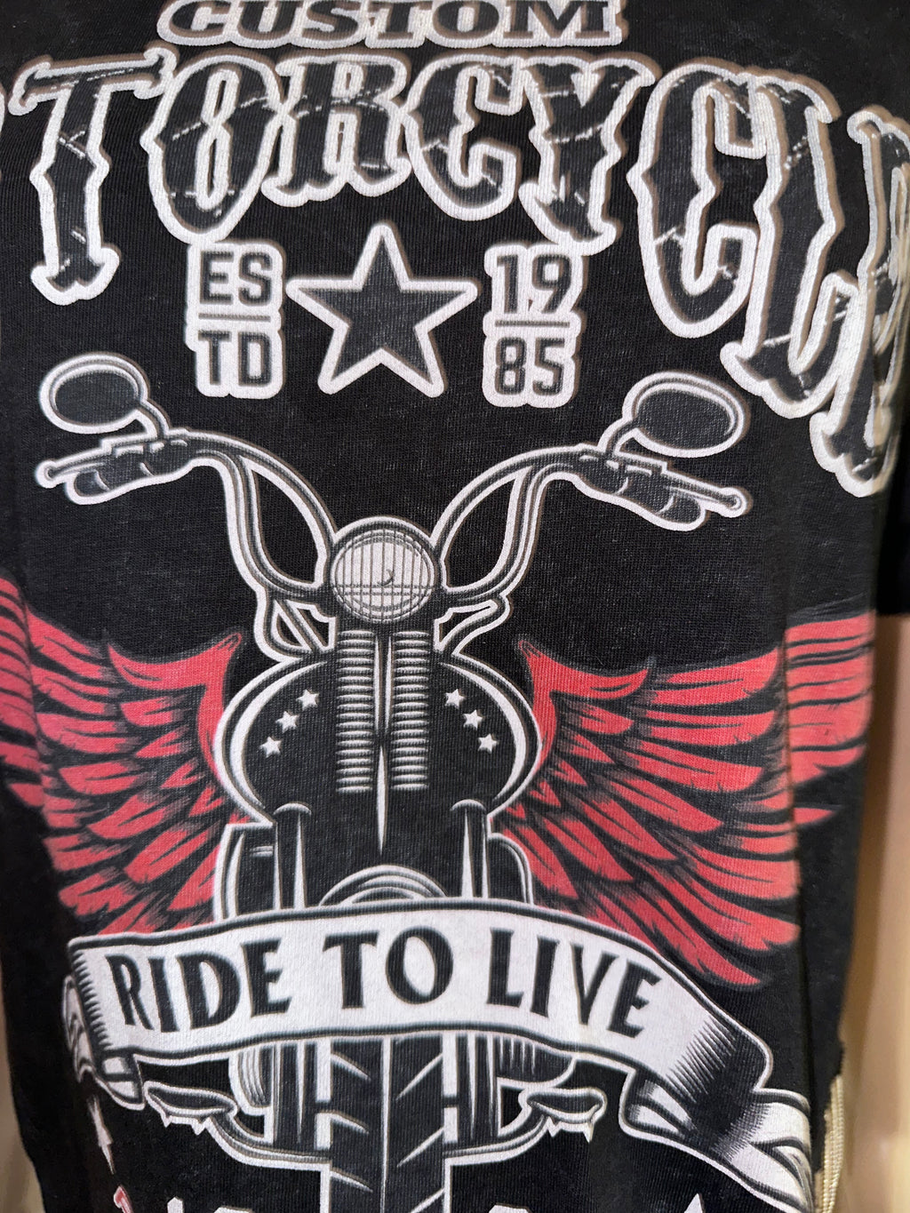 Ruby & Lace Sexy Biker Chain Lined Ladies Tee, Sz XXL