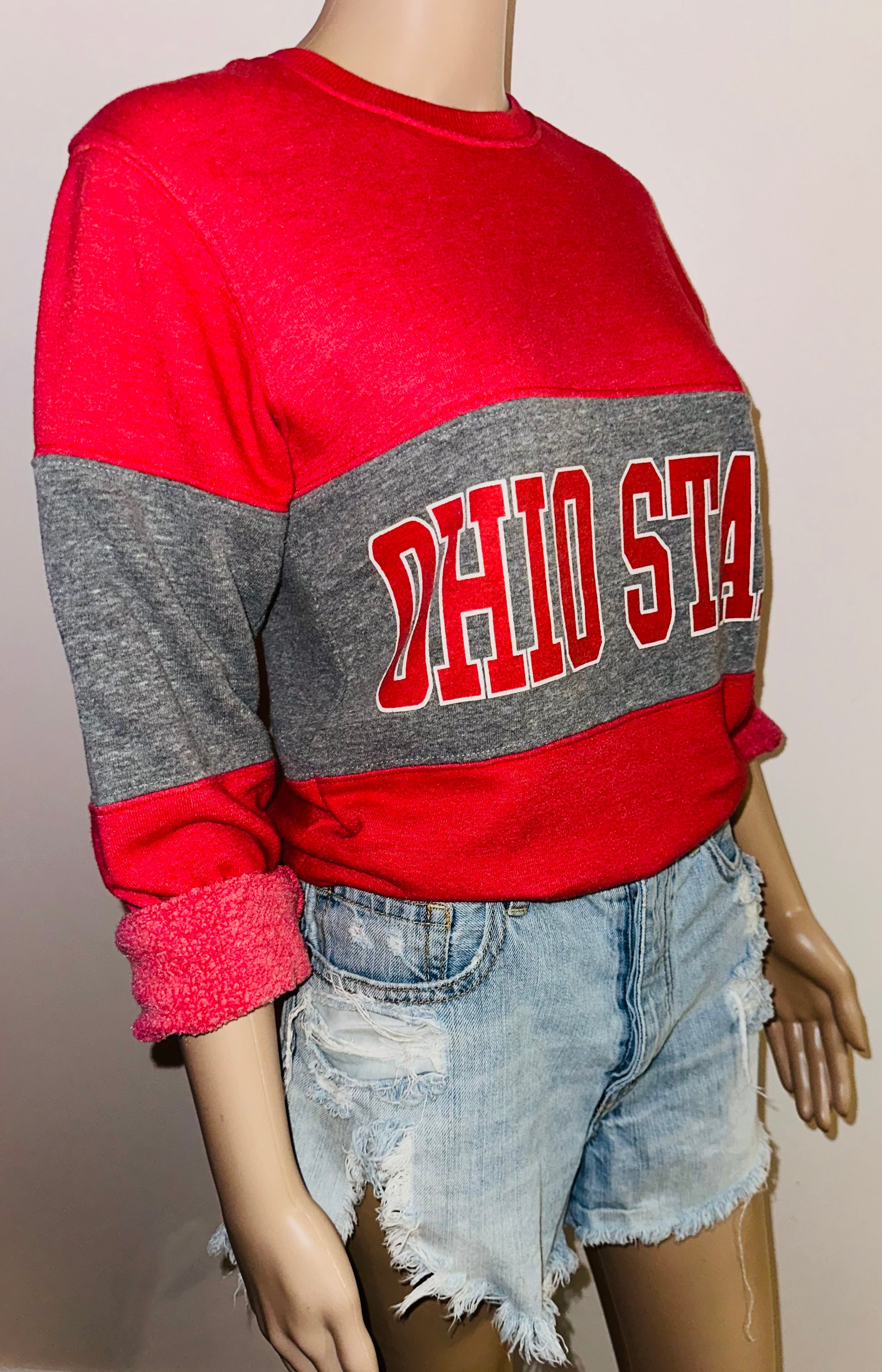Ohio State Buckeyes Homage Crewneck Sweatshirt, Sz XS