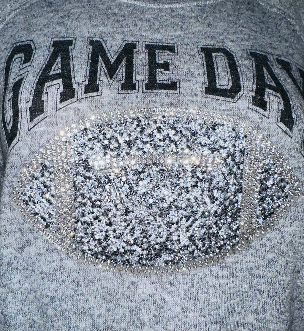 Gameday Sequin Football Long Sleeve Shirt, Sz Small (NWT)