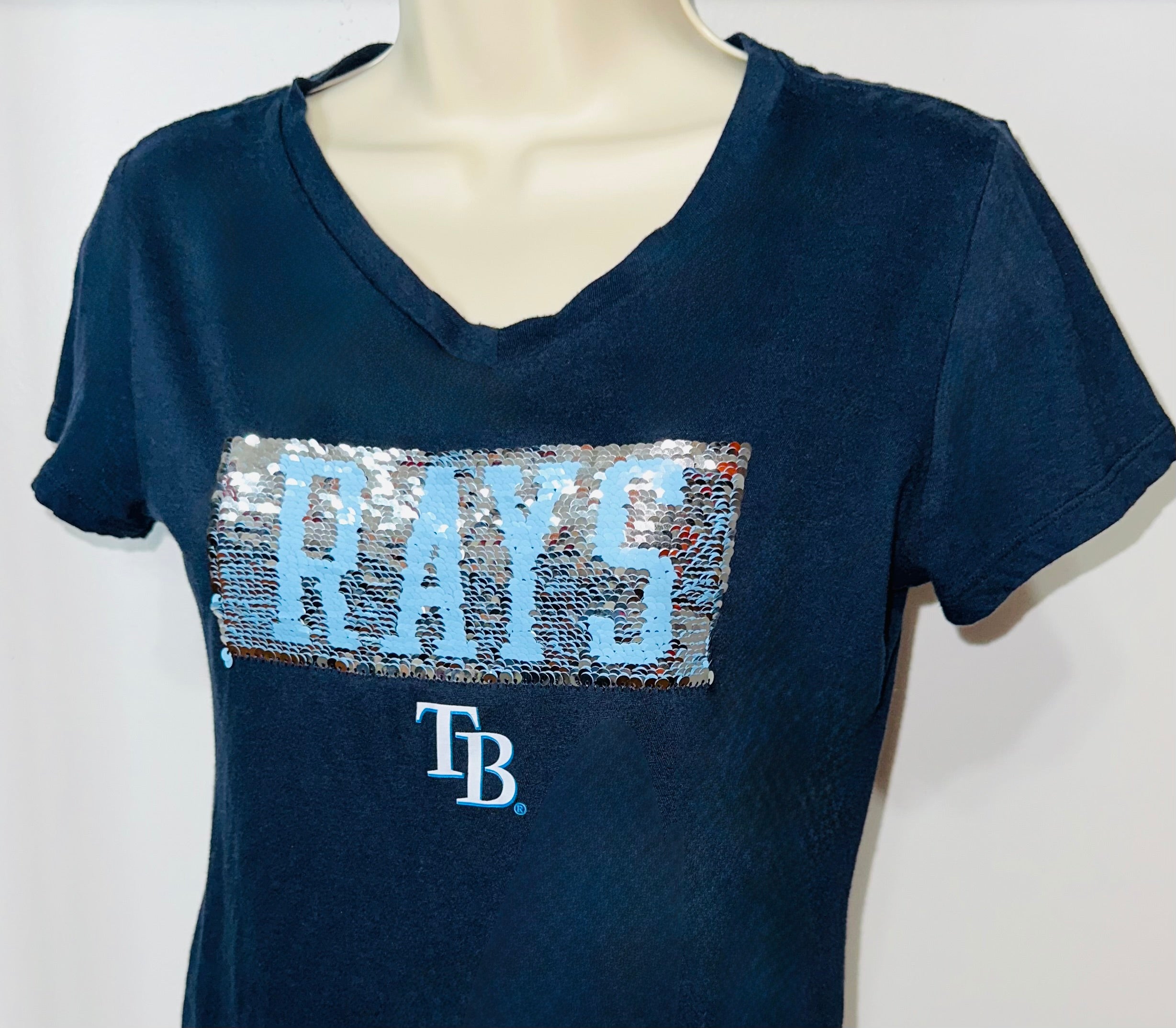 Tampa Bay Rays Sequin Transition Tee