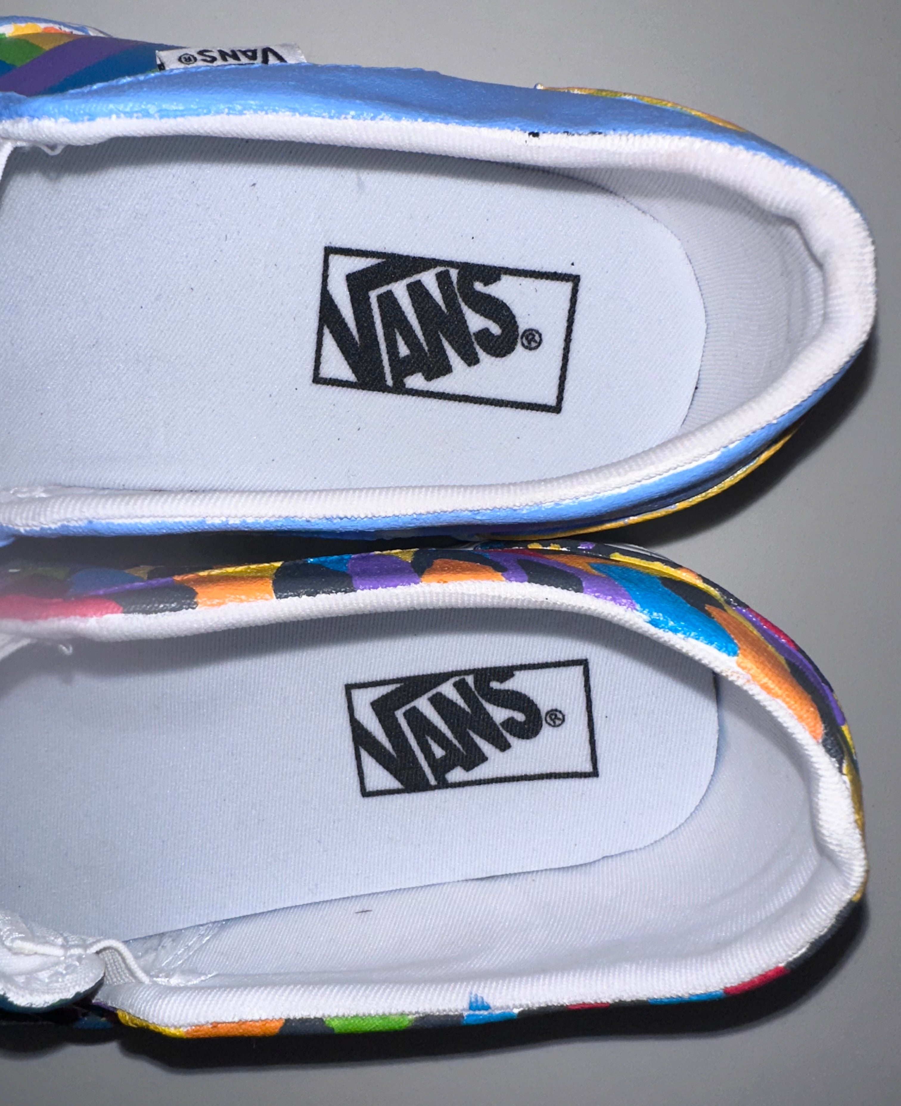 Custom Painted Vans, Sz 10
