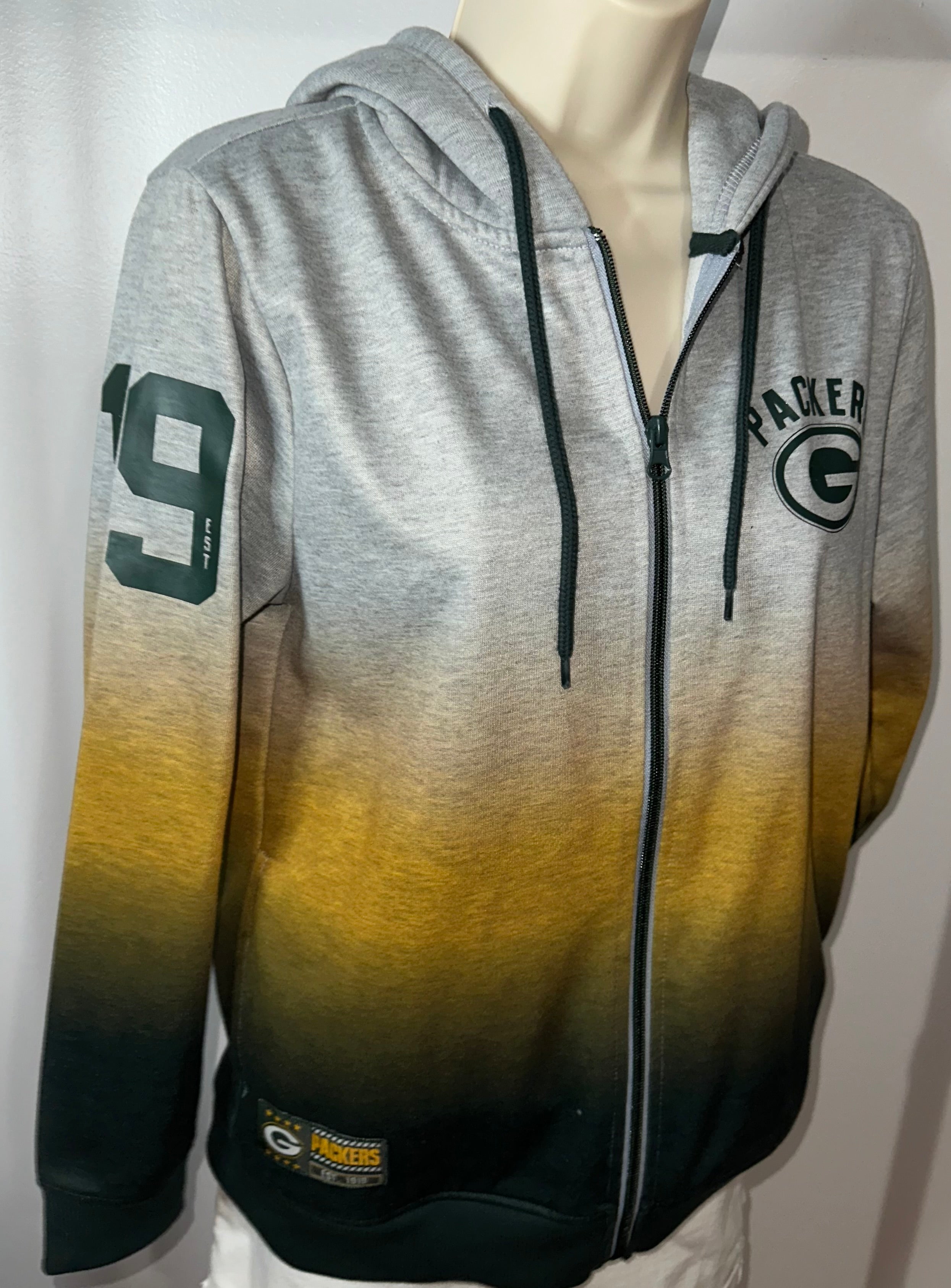 Green Bay Packers Women’s Full Zip Ombré Hoodie