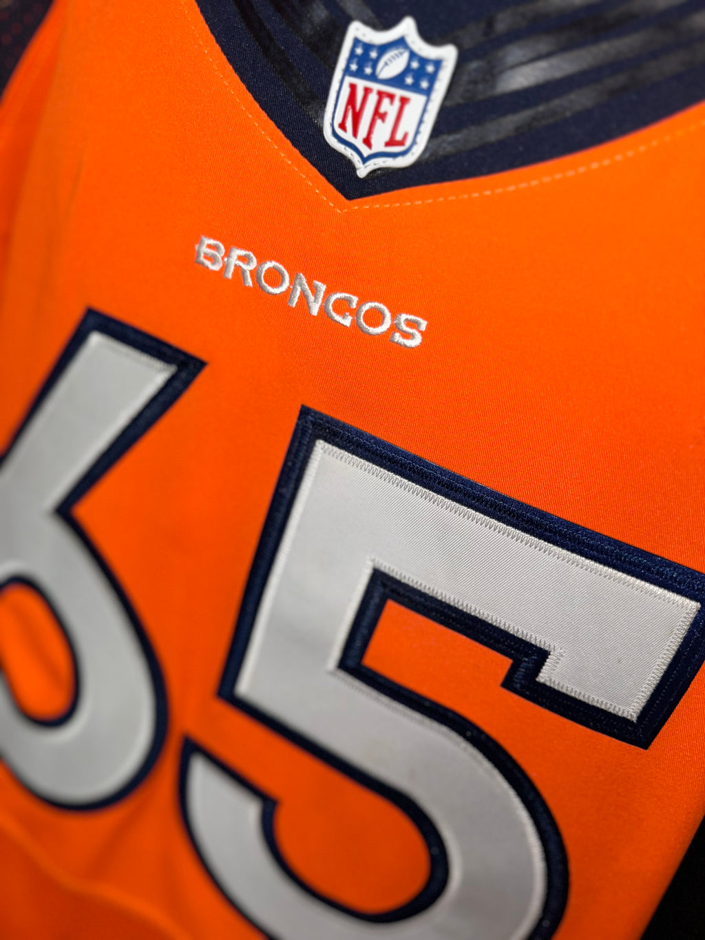 Denver Broncos Louis Vasquez #65 On Field Jersey w/ Serial # (RARE)