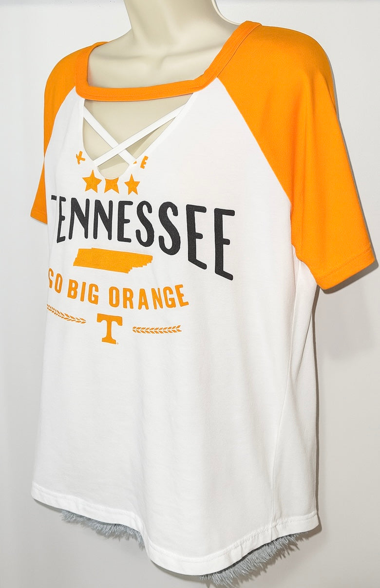 Tennessee Vols Cut-Out Raglan Tee
