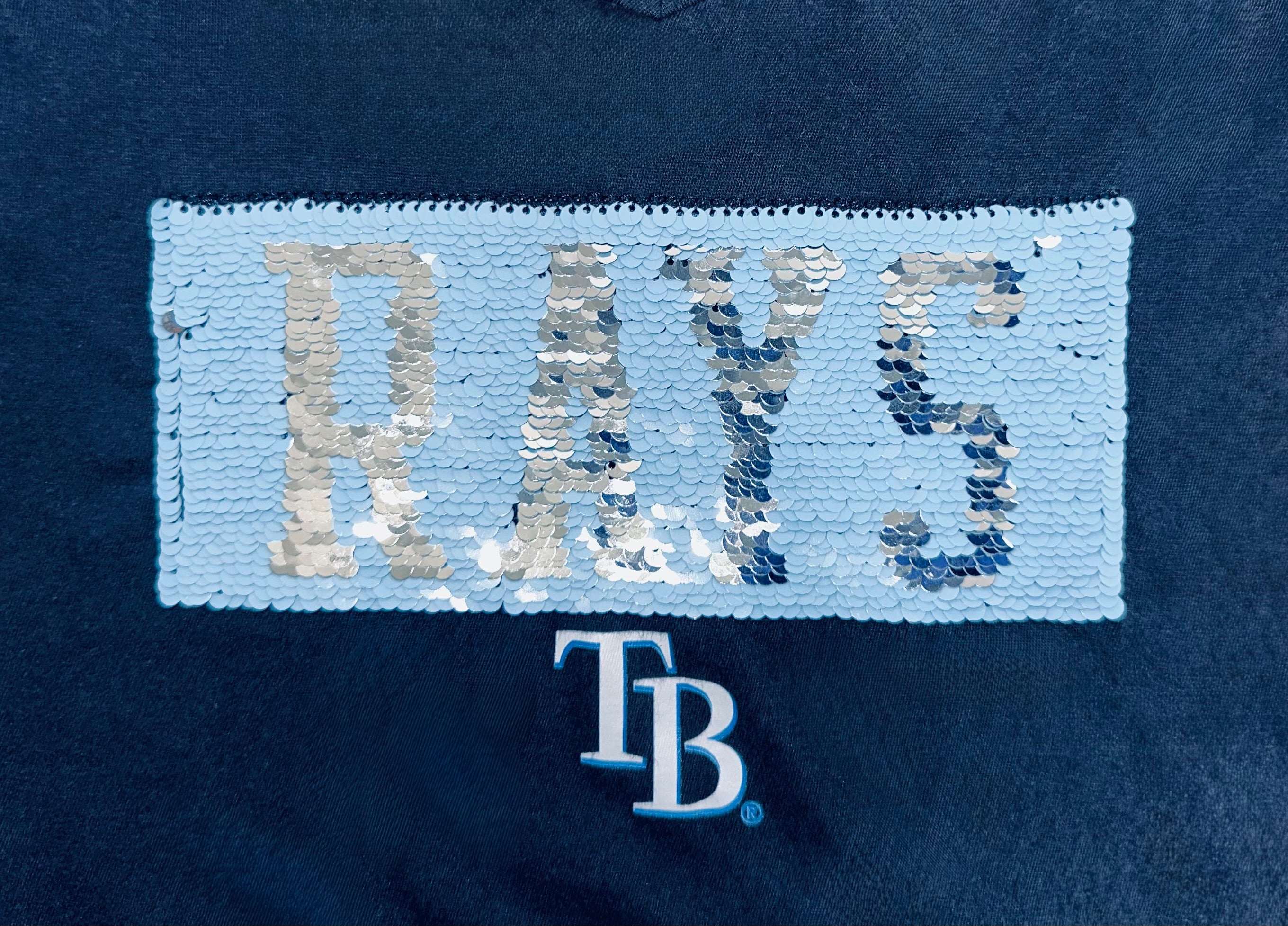 Tampa Bay Rays Sequin Transition Tee