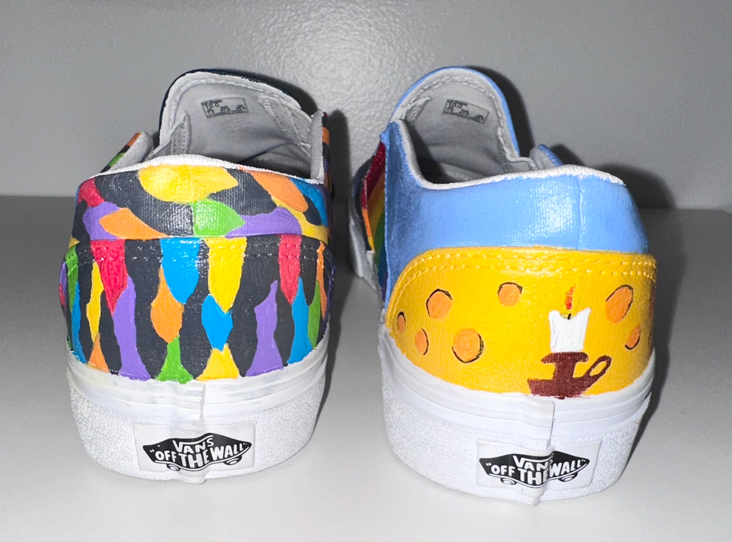 Custom Painted Vans, Sz 10